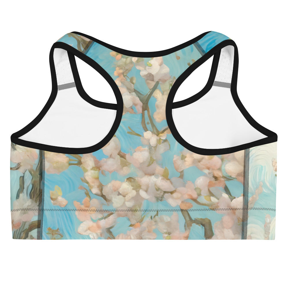 Vincent van Gogh 'Orchard in Blossom' Famous Painting Sports Bra | Premium Art Sports Bra