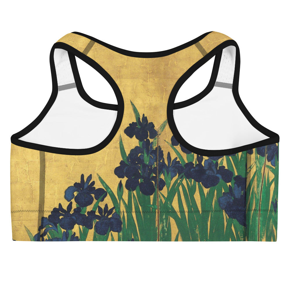 Ogata Kōrin ‘Irises’ Sports Bra | Premium Art Sports Bra