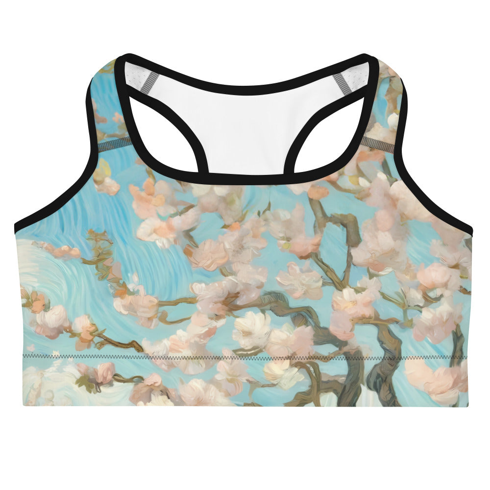 Vincent van Gogh 'Orchard in Blossom' Famous Painting Sports Bra | Premium Art Sports Bra