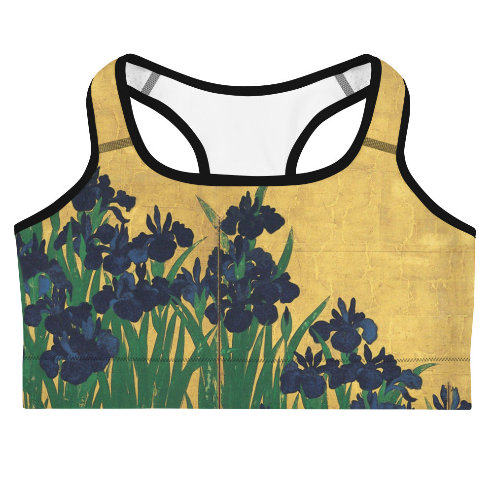 Ogata Kōrin ‘Irises’ Sports Bra | Premium Art Sports Bra