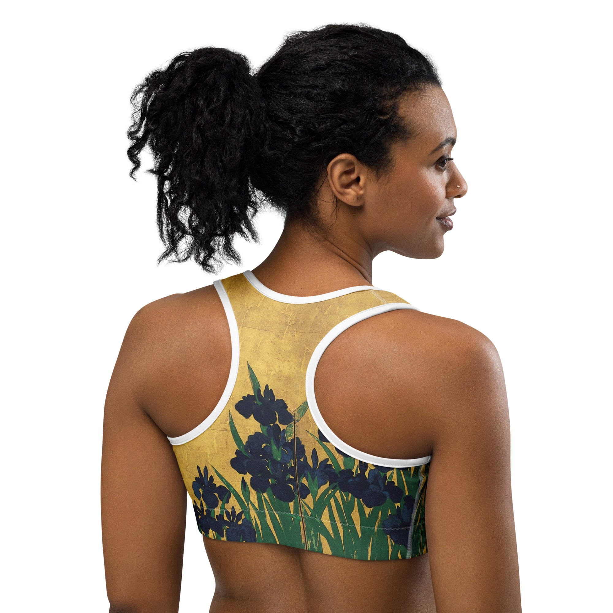 Ogata Kōrin ‘Irises’ Sports Bra | Premium Art Sports Bra