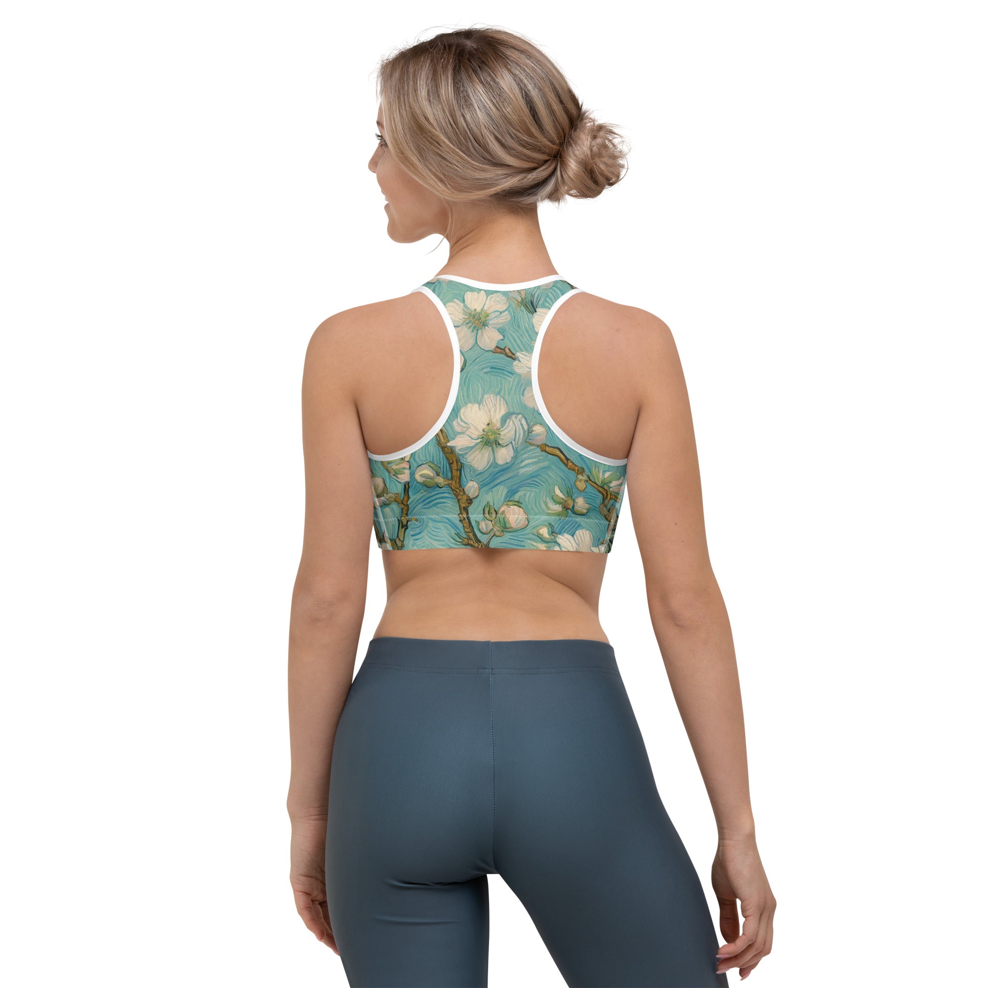 Vincent van Gogh 'Almond Blossom' Famous Painting Sports Bra | Premium Art Sports Bra