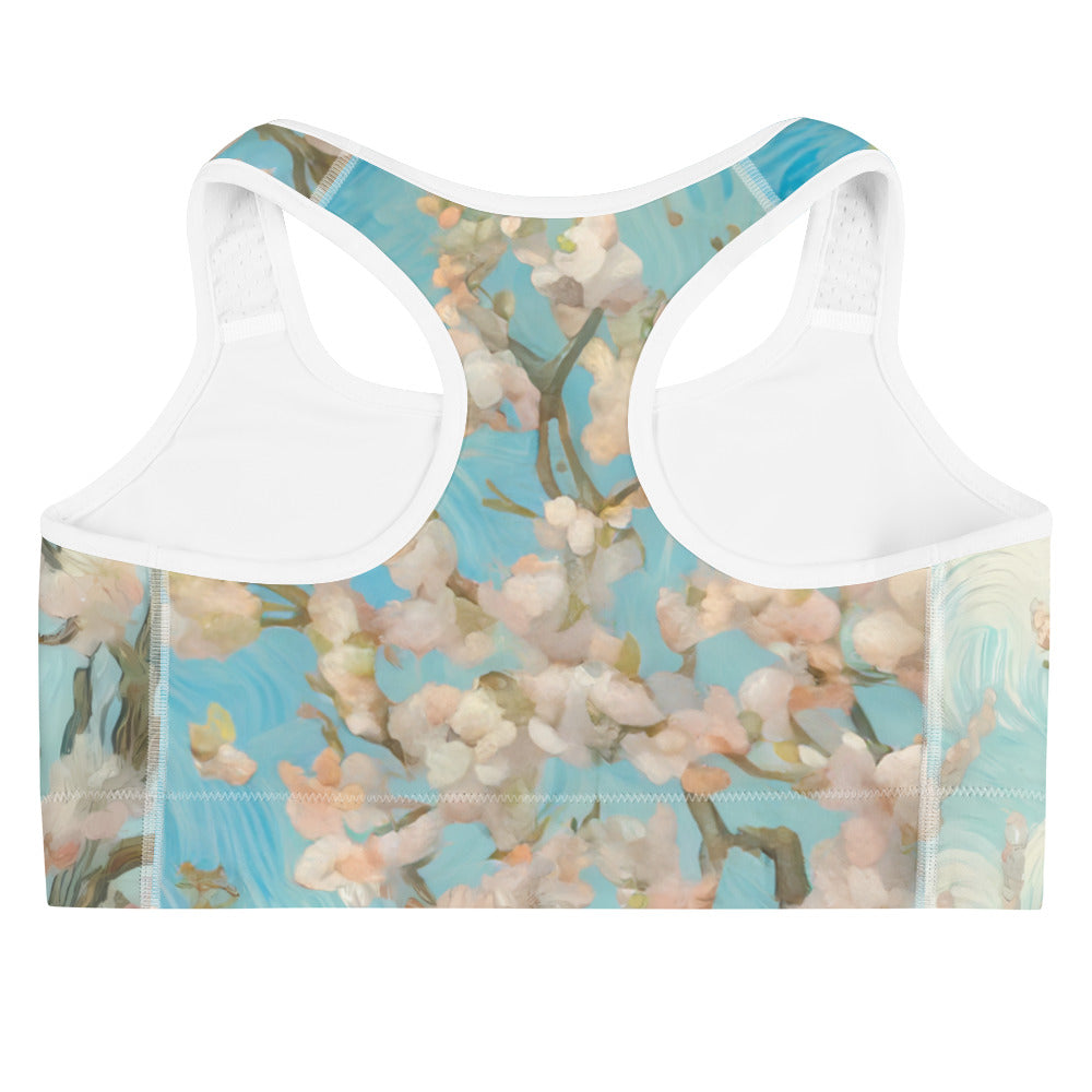 Vincent van Gogh 'Orchard in Blossom' Famous Painting Sports Bra | Premium Art Sports Bra