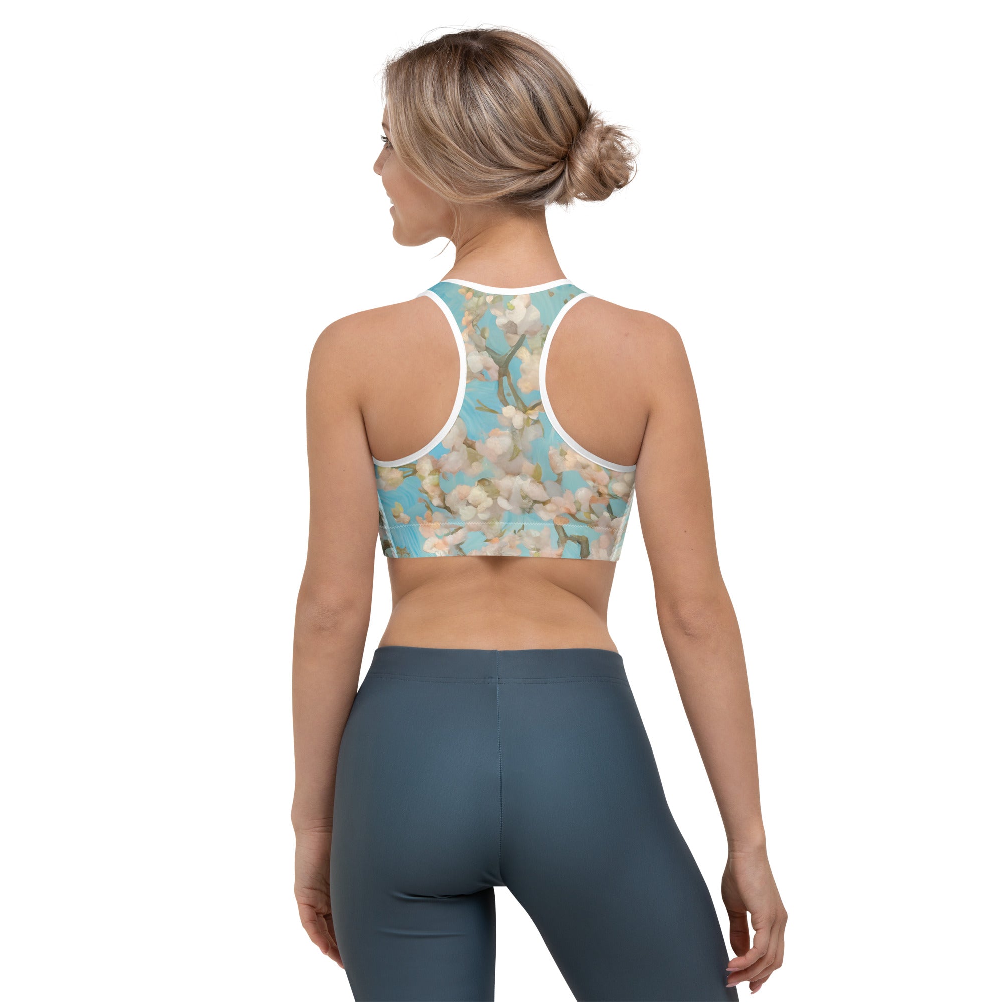 Vincent van Gogh 'Orchard in Blossom' Famous Painting Sports Bra | Premium Art Sports Bra