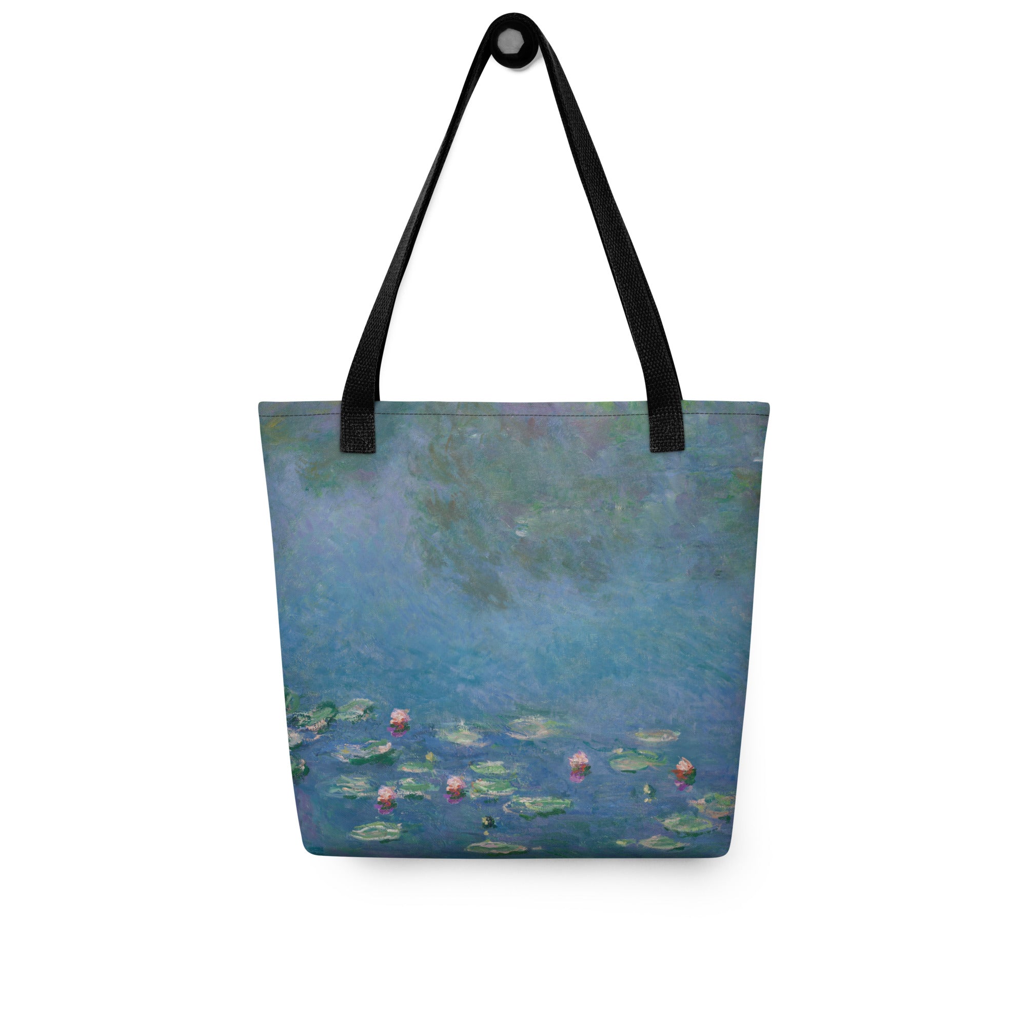 Claude Monet 'Water Lilies' Famous Painting Totebag | Allover Print Art Tote Bag