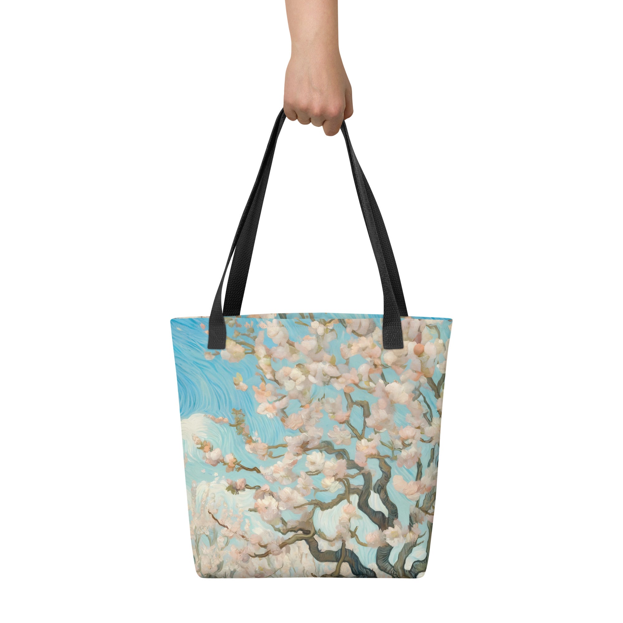 Vincent van Gogh 'Orchard in Blossom' Famous Painting Totebag | Allover Print Art Tote Bag