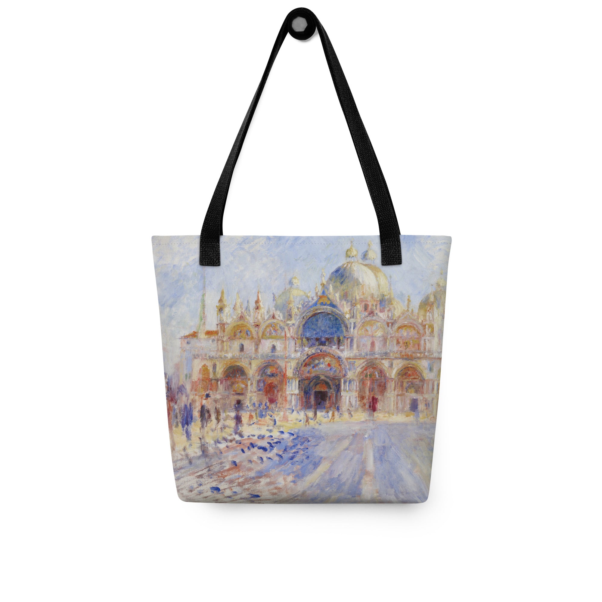 Pierre-Auguste Renoir 'The Piazza San Marco, Venice' Famous Painting Totebag | Allover Print Art Tote Bag