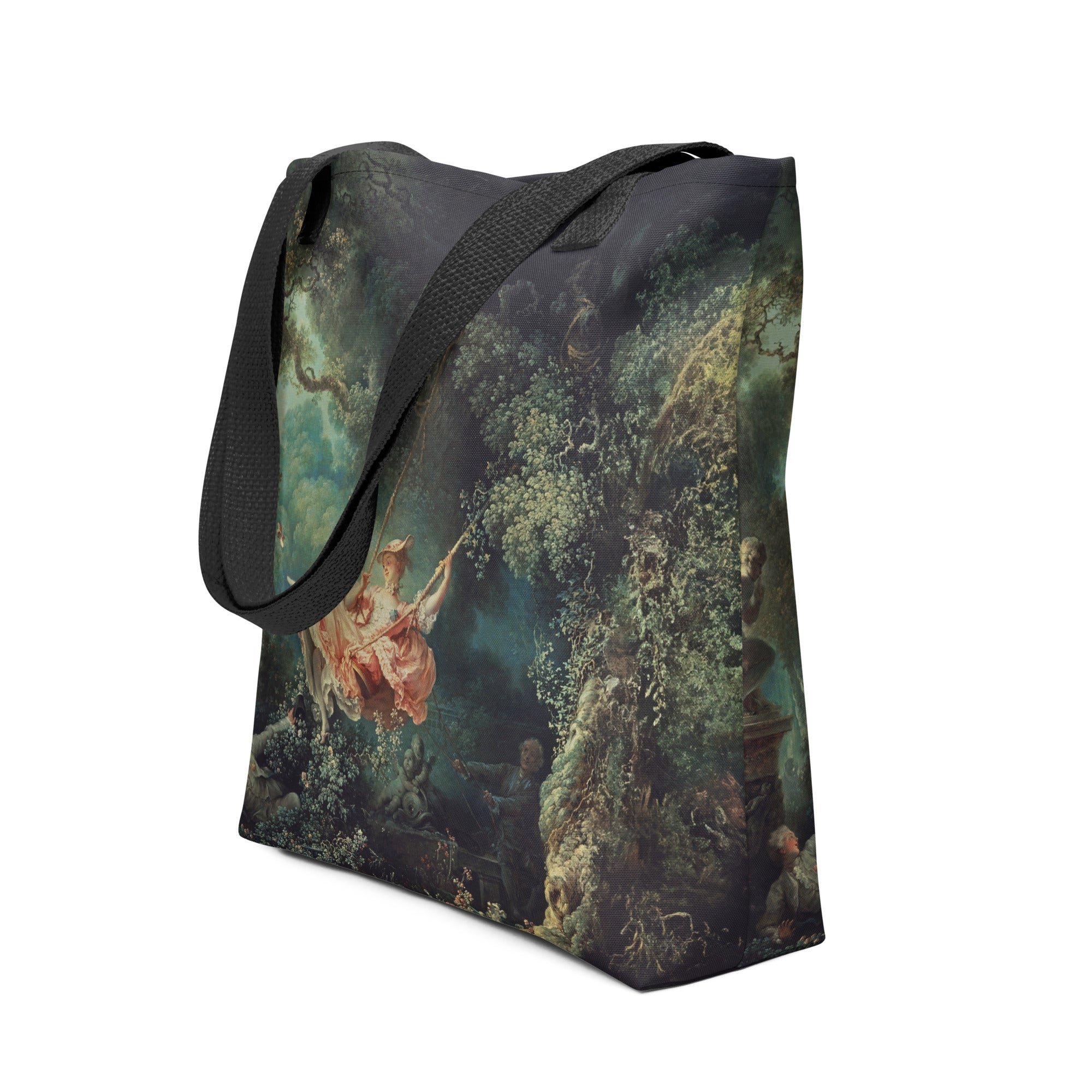 Jean-Honoré Fragonard 'The Swing' Famous Painting Totebag | Allover Print Art Tote Bag