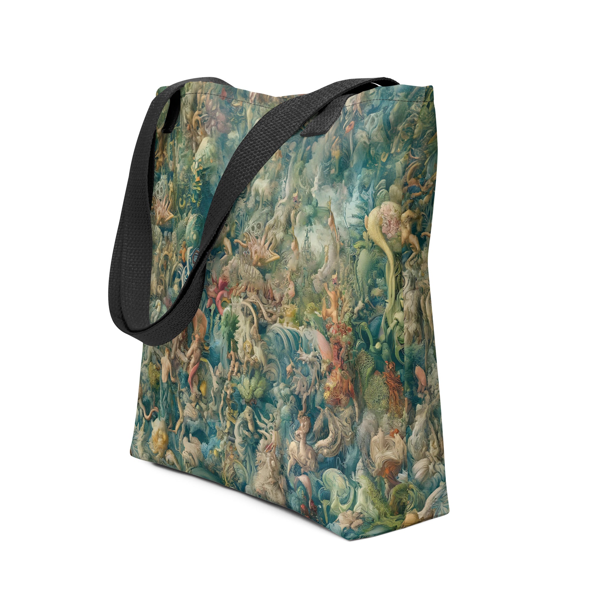 Hieronymus Bosch 'The Garden of Earthly Delights' Famous Painting Totebag | Allover Print Art Tote Bag