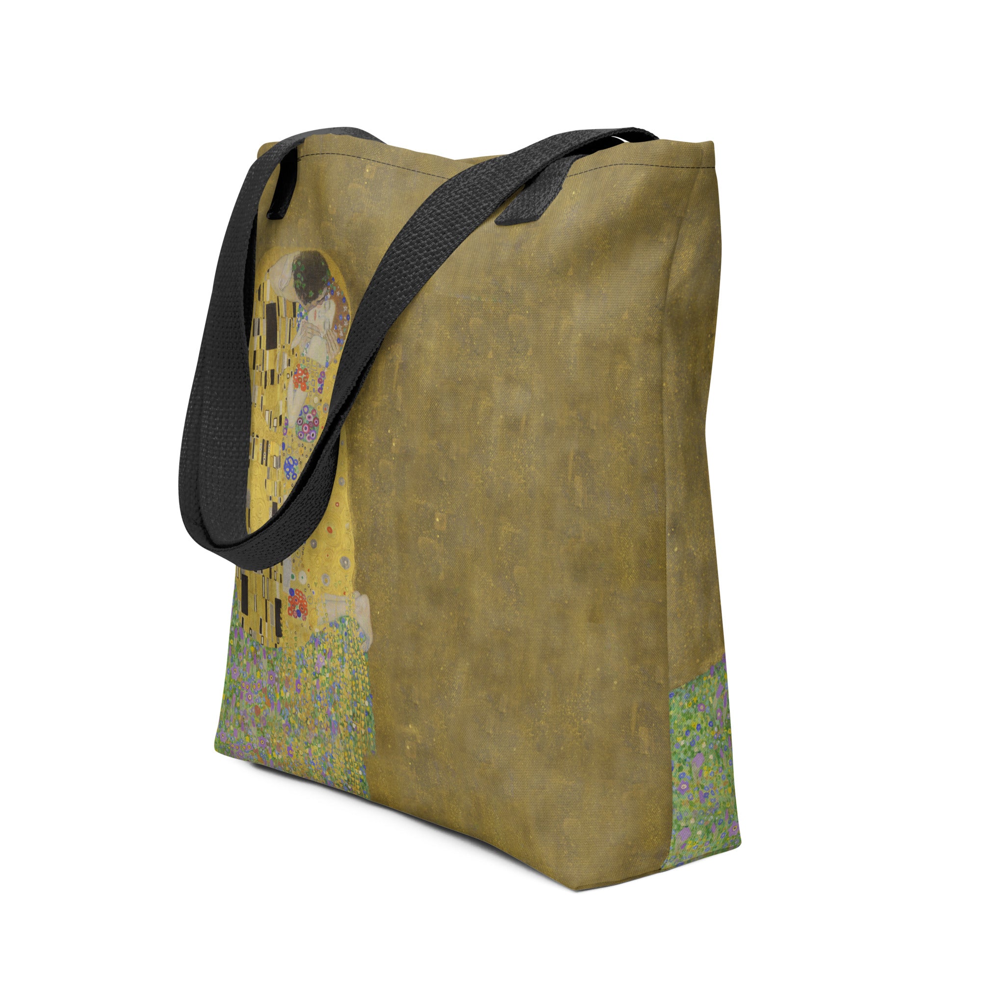 Gustav Klimt 'The Kiss' Famous Painting Totebag | Allover Print Art Tote Bag