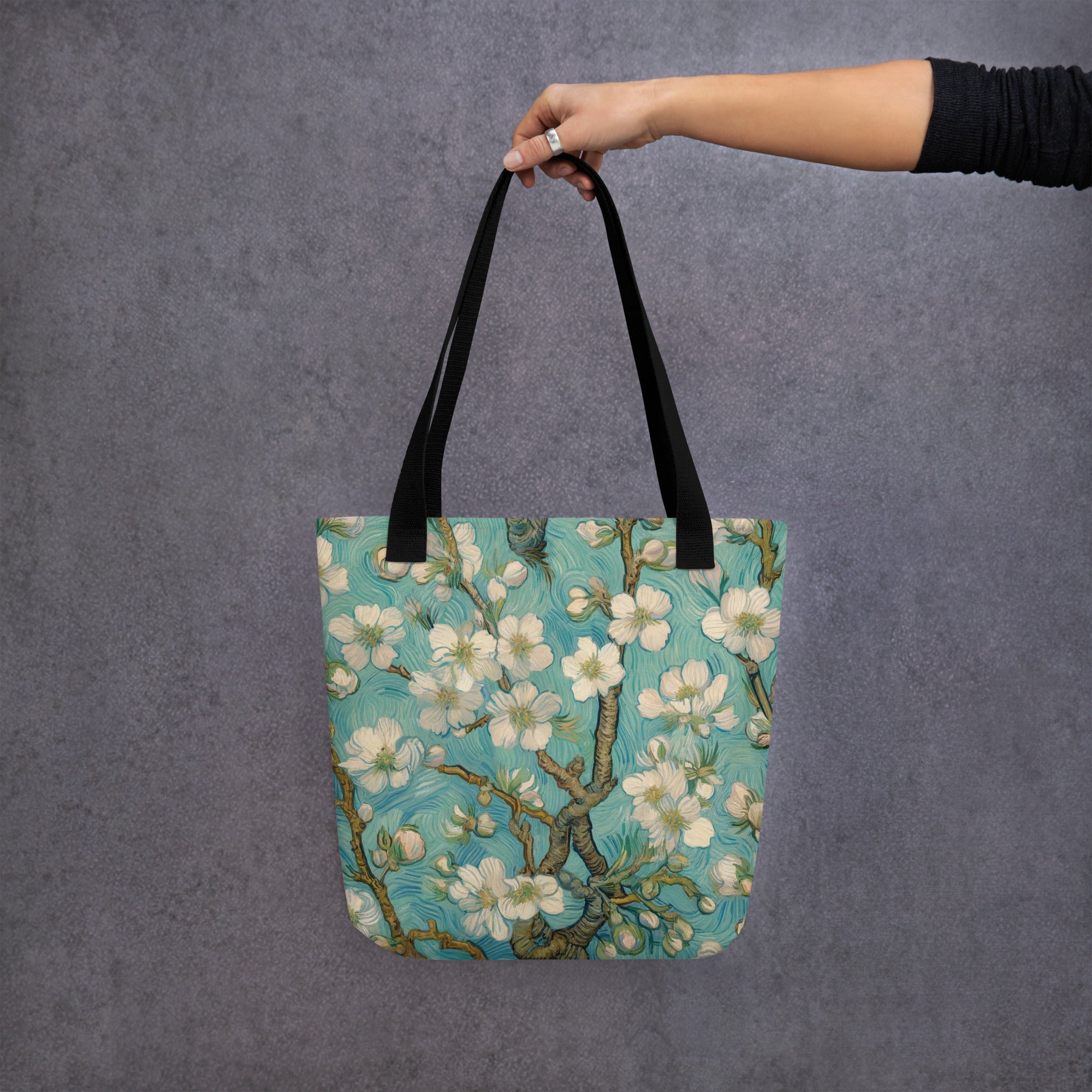 Vincent van Gogh 'Almond Blossom' Famous Painting Totebag | Allover Print Art Tote Bag