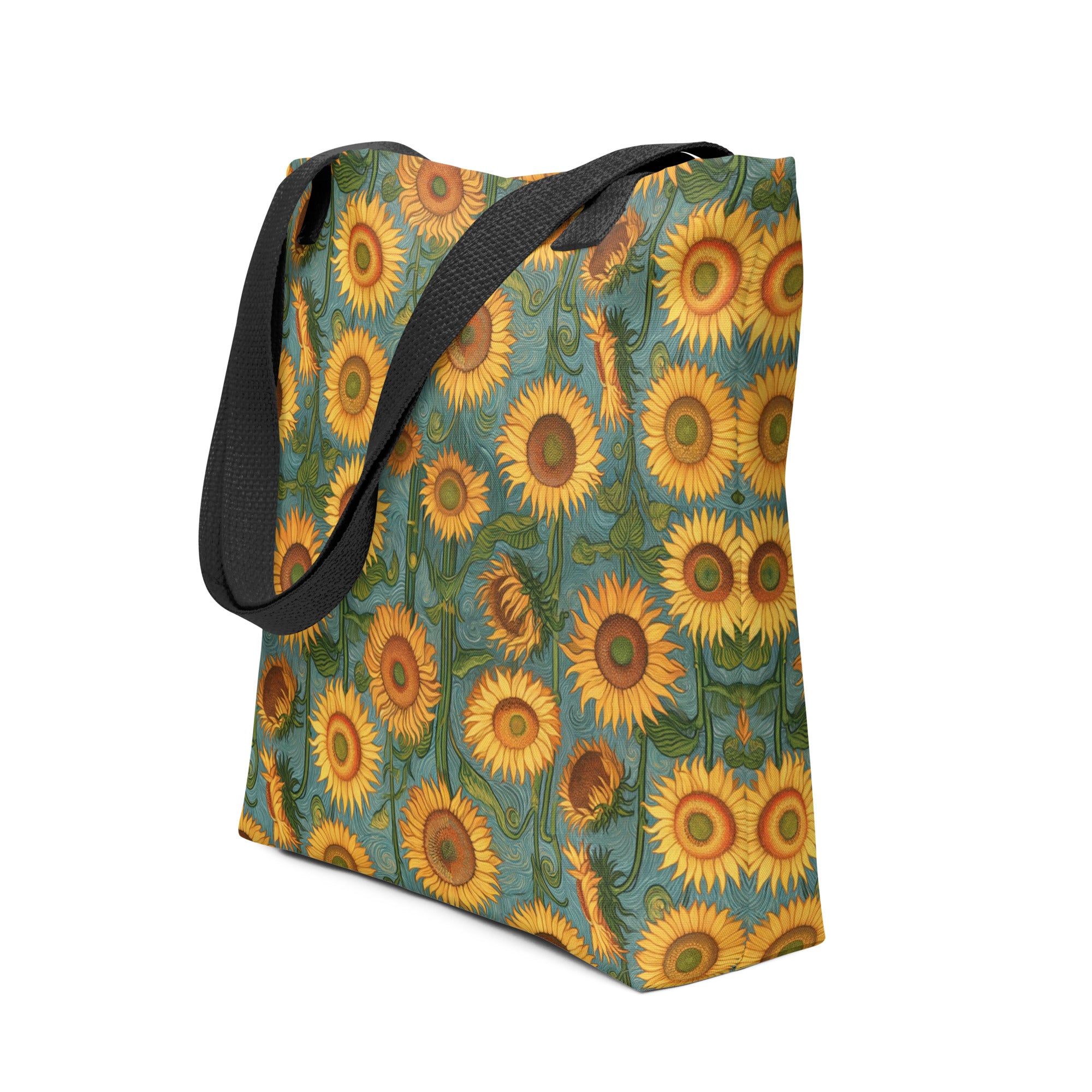 Vincent van Gogh 'Sunflowers' Famous Painting Totebag | Allover Print Art Tote Bag