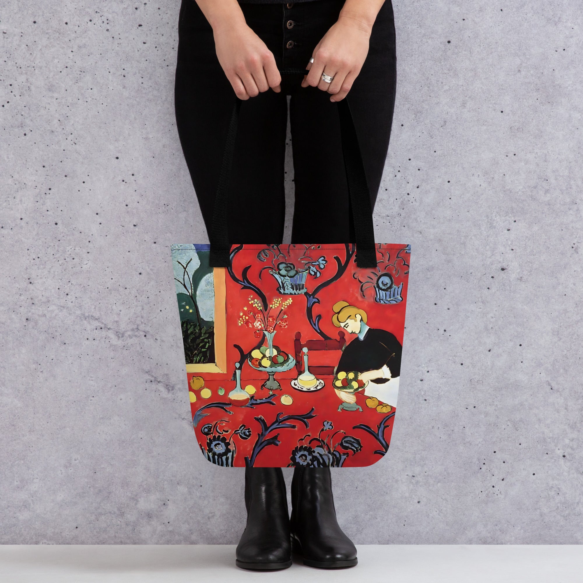 Henri Matisse ‘The Red Room’ Famous Painting Totebag | Allover Print Art Tote Bag