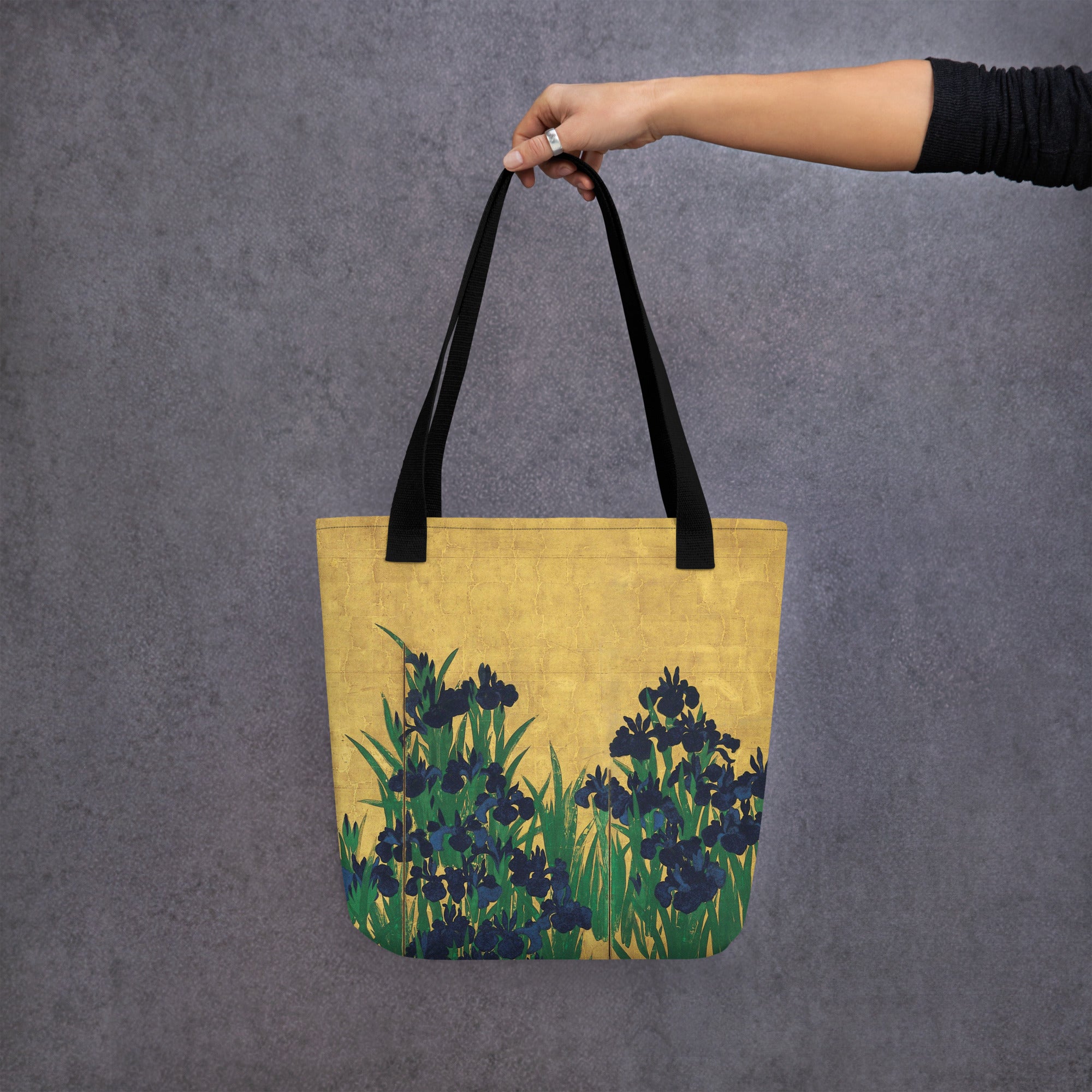 Ogata Kōrin ‘Irises’ Famous Painting Totebag | Allover Print Art Tote Bag