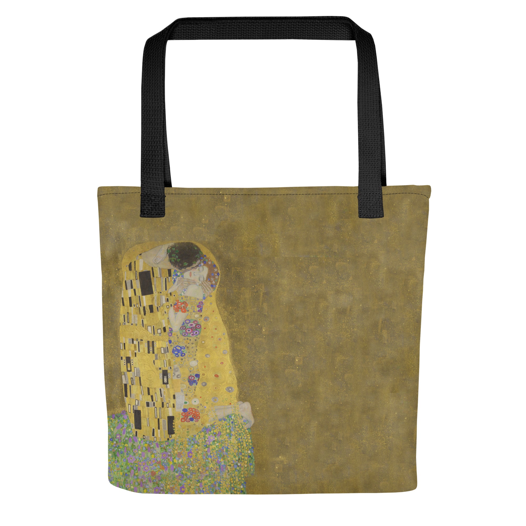 Gustav Klimt 'The Kiss' Famous Painting Totebag | Allover Print Art Tote Bag