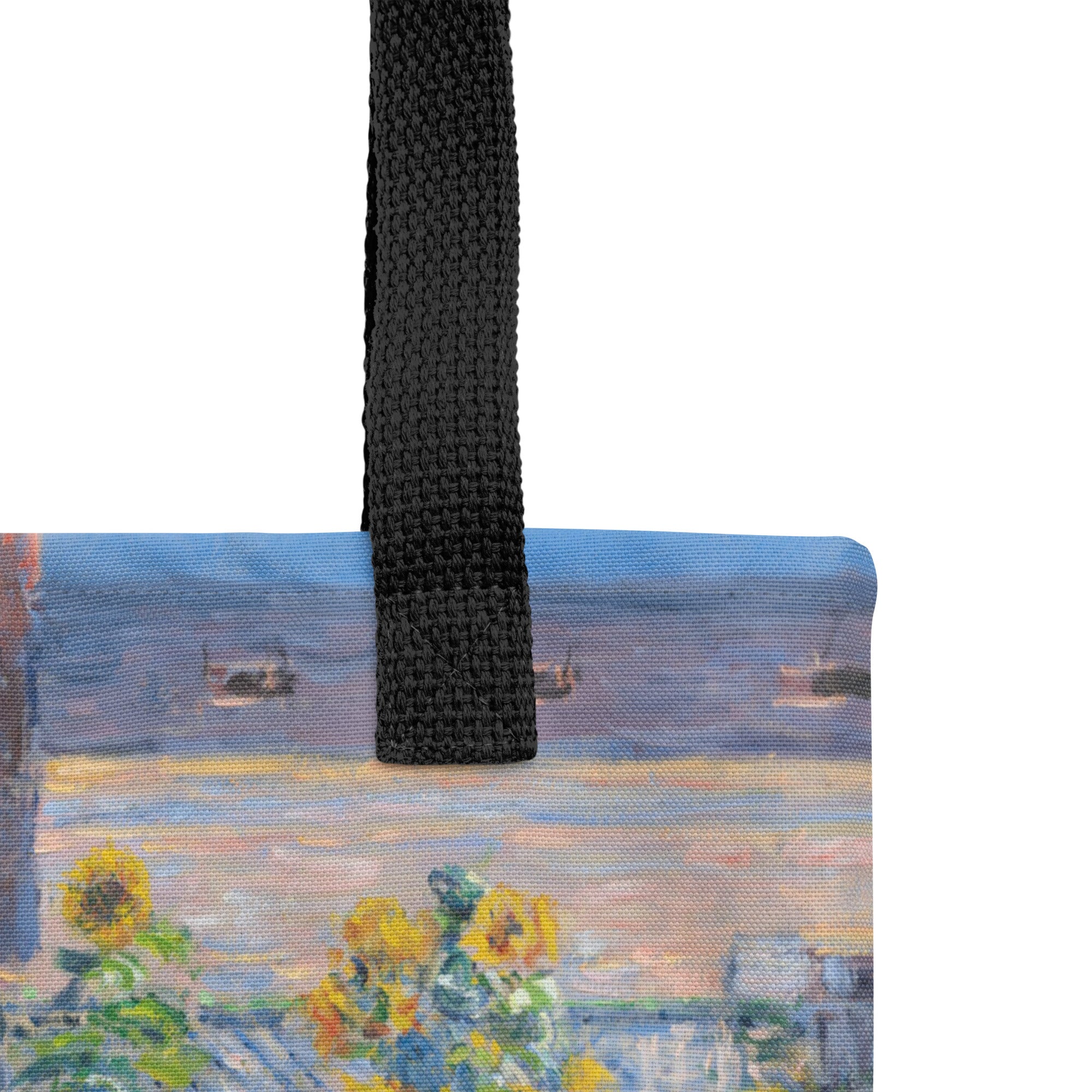Claude Monet 'The Artist's Garden at Vétheuil' Famous Painting Totebag | Allover Print Art Tote Bag