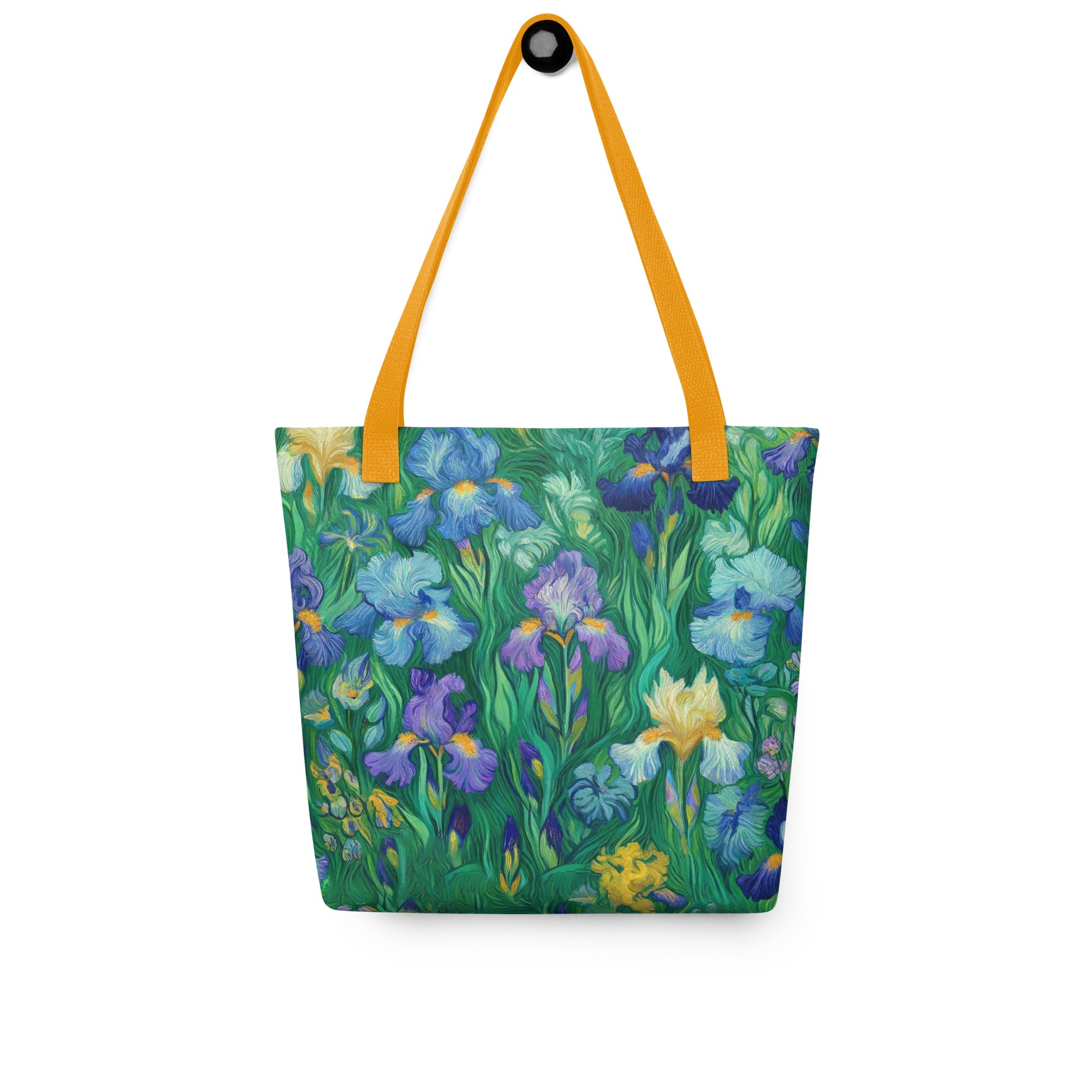 Vincent van Gogh 'Irises' Famous Painting Totebag | Allover Print Art Tote Bag