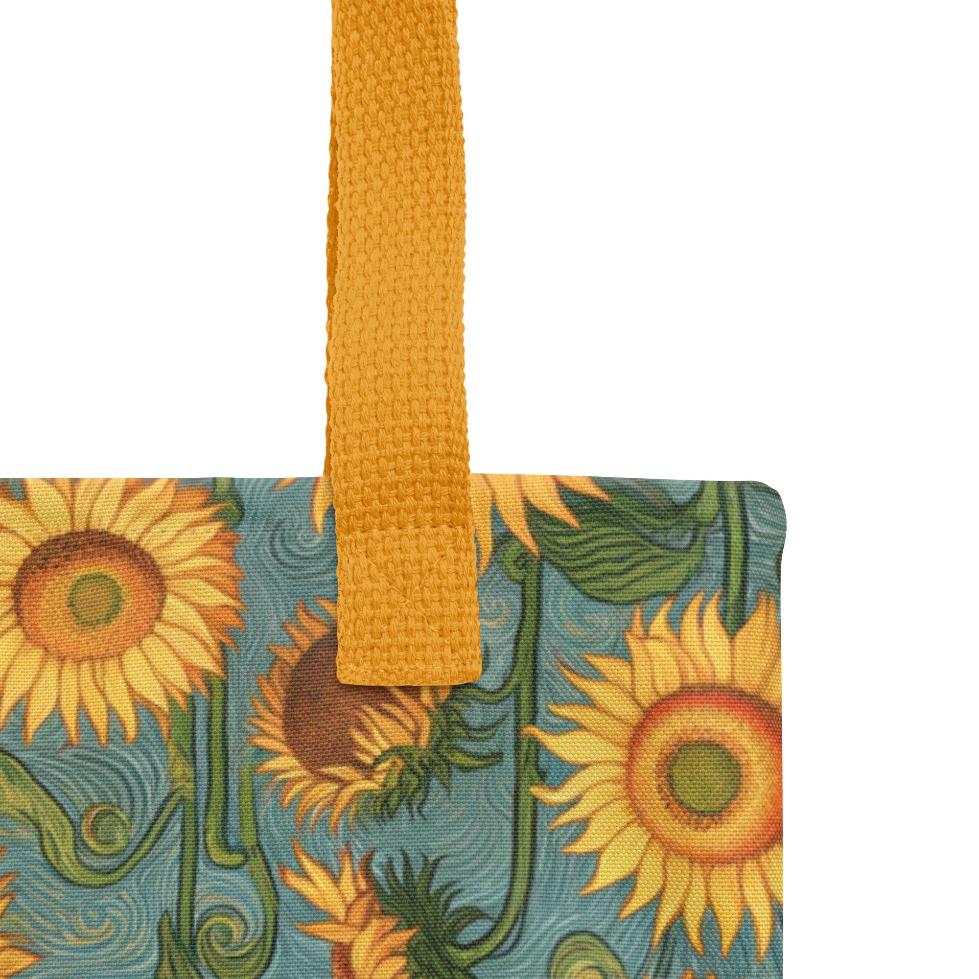 Einkaufstasche „Sonnenblumen“ von Vincent van Gogh, berühmtes Gemälde, Allover-Kunstdruck