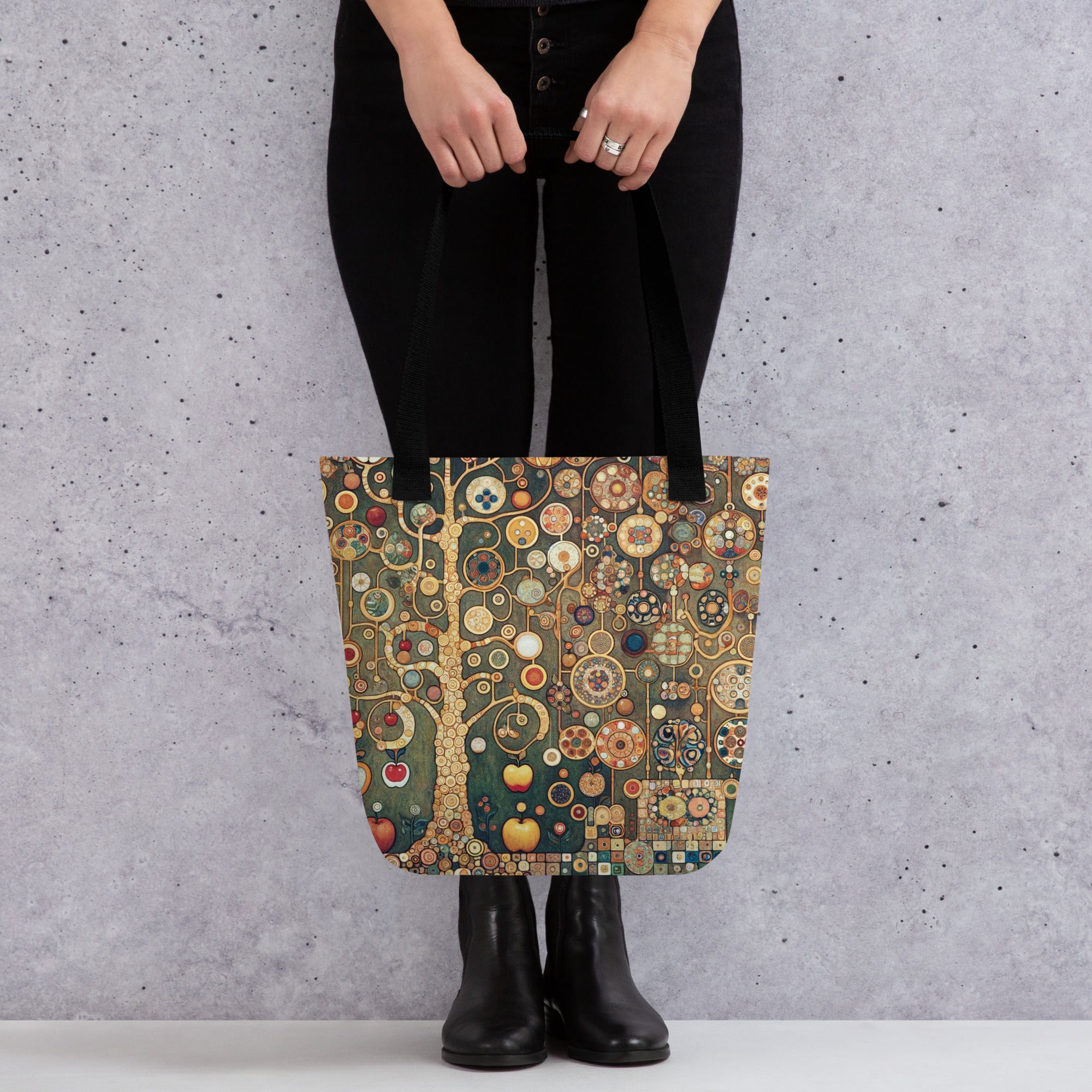 Gustav Klimt „Apfelbaum“ – berühmtes Gemälde – Tragetasche – Allover-Print – Kunst-Tragetasche