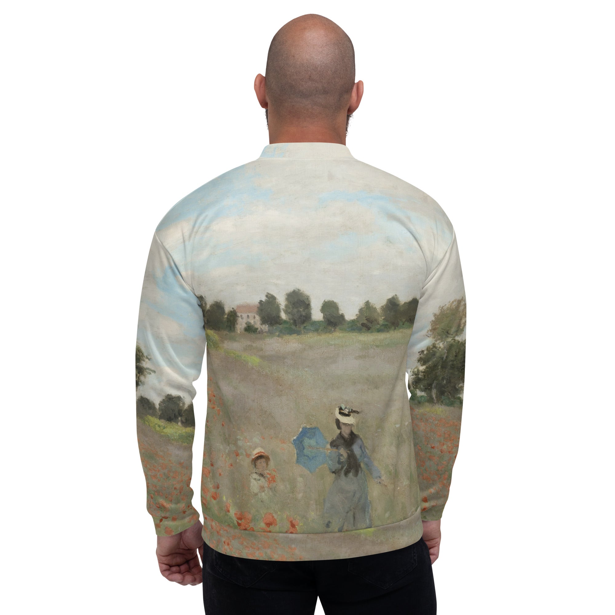 Bomberjacke mit berühmtem Gemälde „Mohnblumen“ von Claude Monet | Bomberjacke mit Allover-Print, Unisex