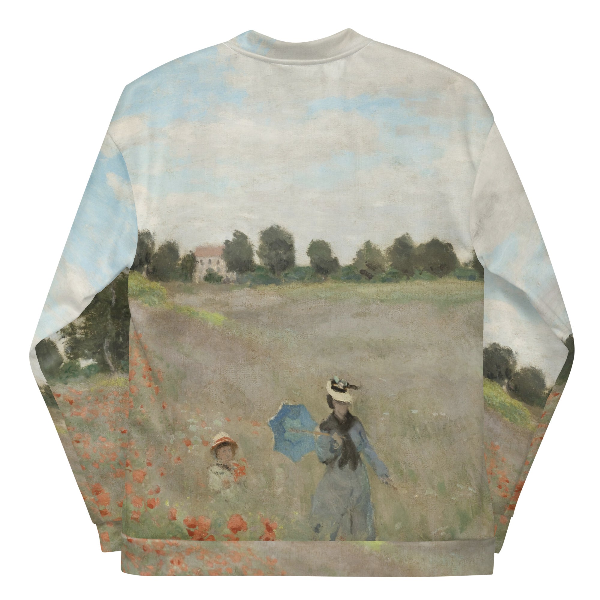 Claude Monet 'Poppies' Famous Painting Bomberjack | Allover Print Unisex Art Bomber Jacket