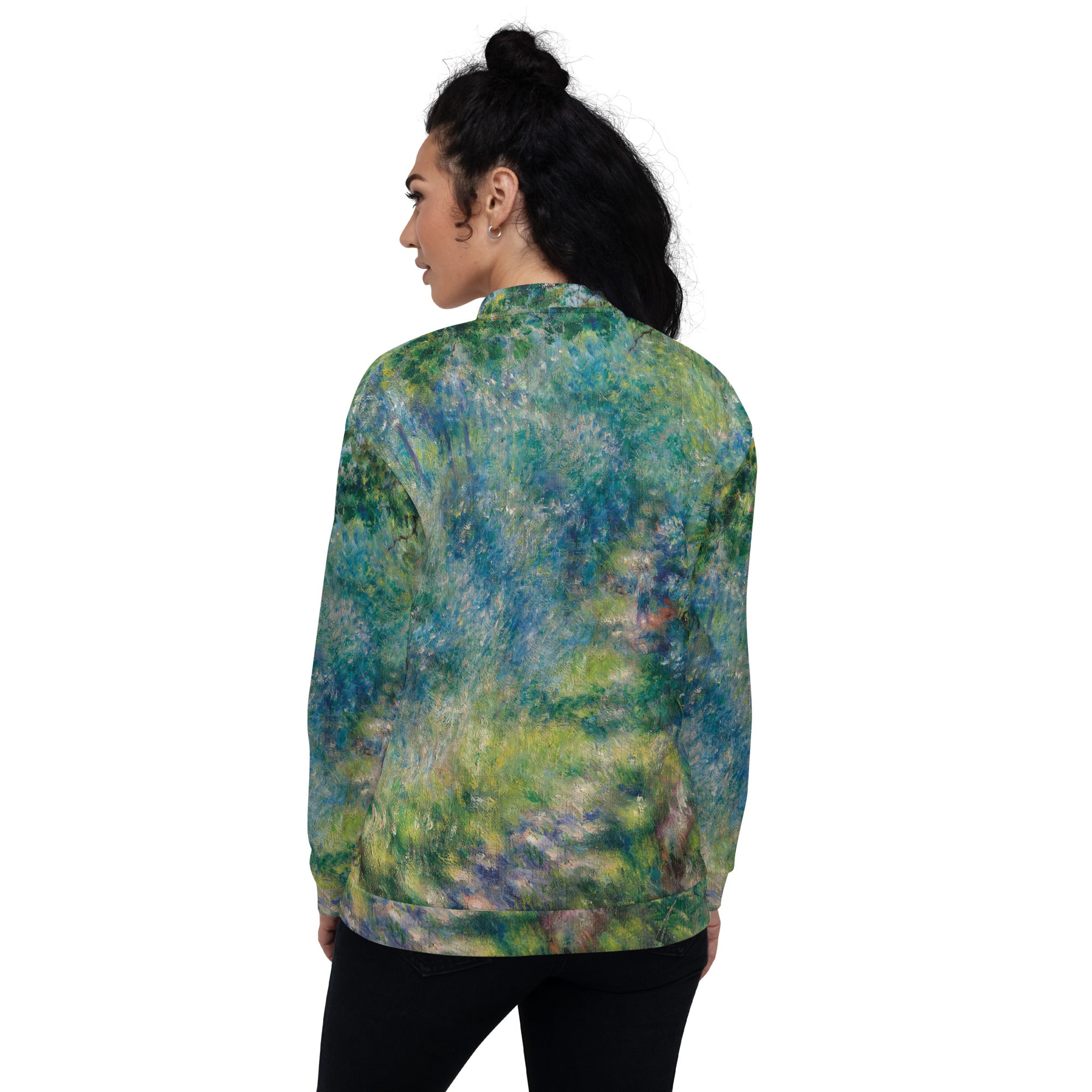 Pierre-Auguste Renoir 'Path in the Forest' Famous Painting Bomberjack | Allover Print Unisex Art Bomber Jacket