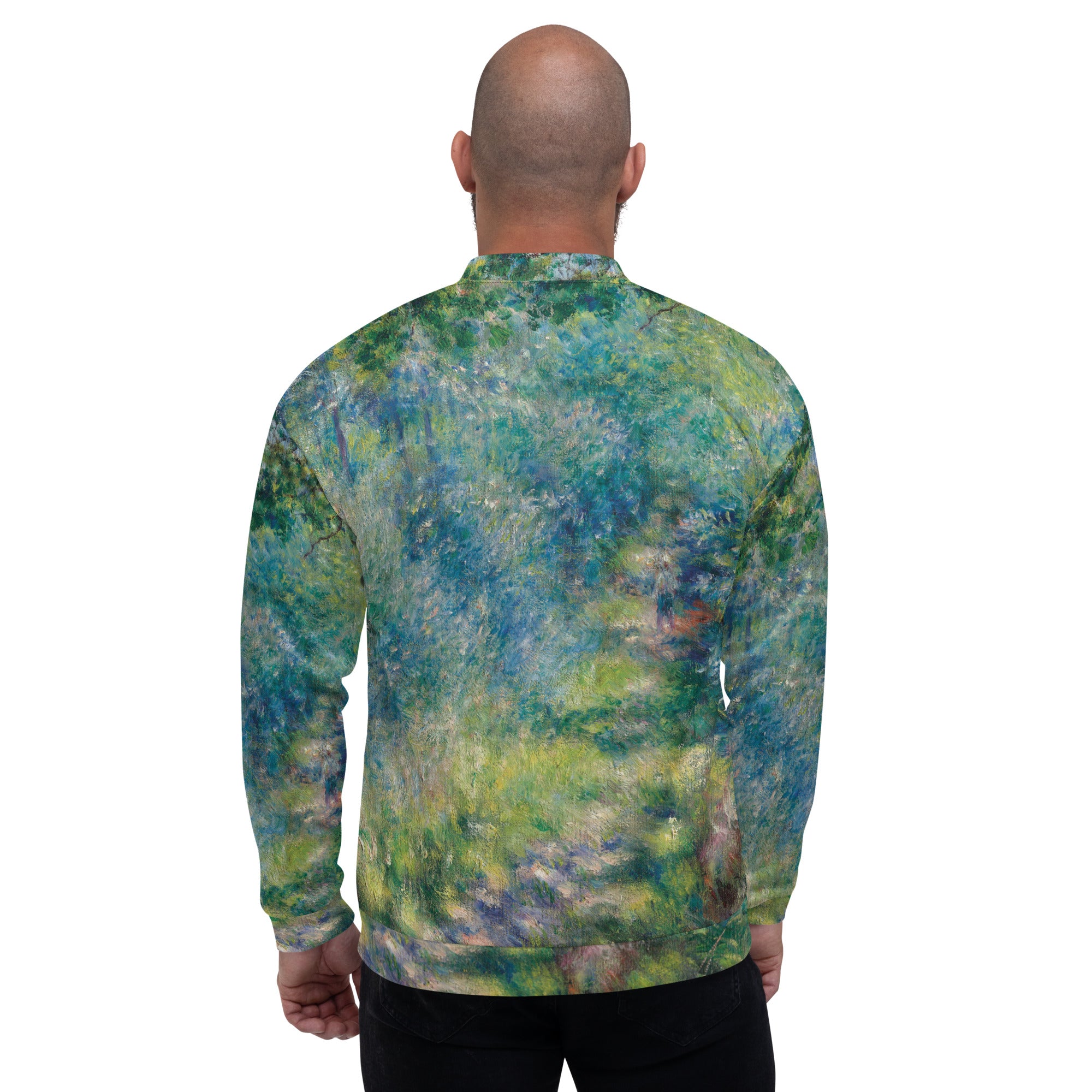 Bomberjacke mit berühmtem Gemälde „Weg im Wald“ von Pierre-Auguste Renoir | Bomberjacke mit Allover-Print, Unisex