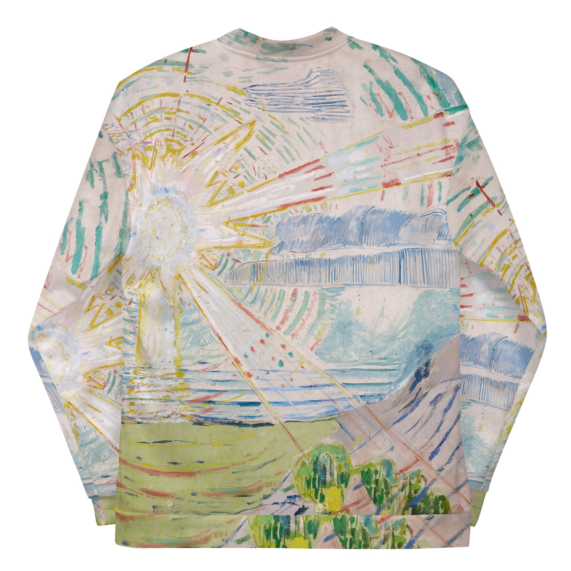 Bomberjacke mit berühmtem Gemälde „Die Sonne“ von Edvard Munch | Bomberjacke mit Allover-Print, Unisex