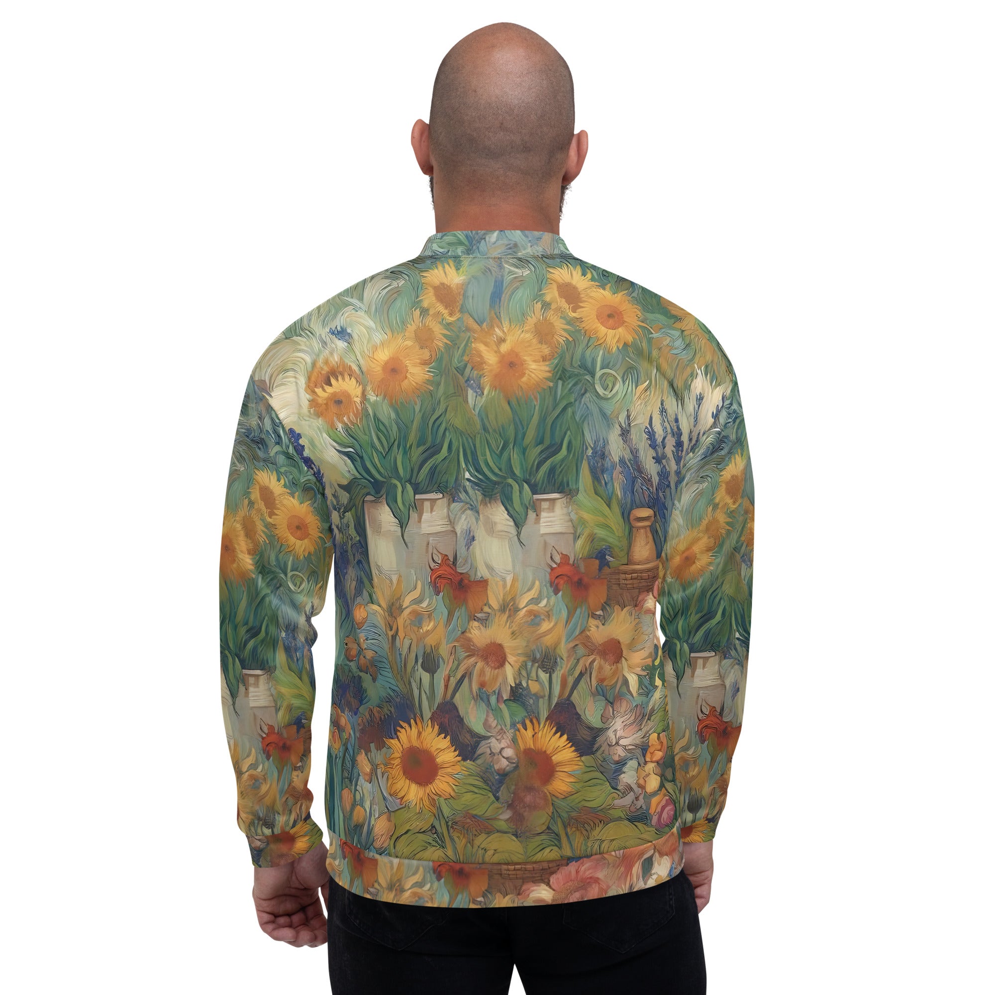 Bomberjacke mit berühmtem Gemälde „Garten in Arles“ von Vincent van Gogh | Bomberjacke mit Allover-Print, Unisex