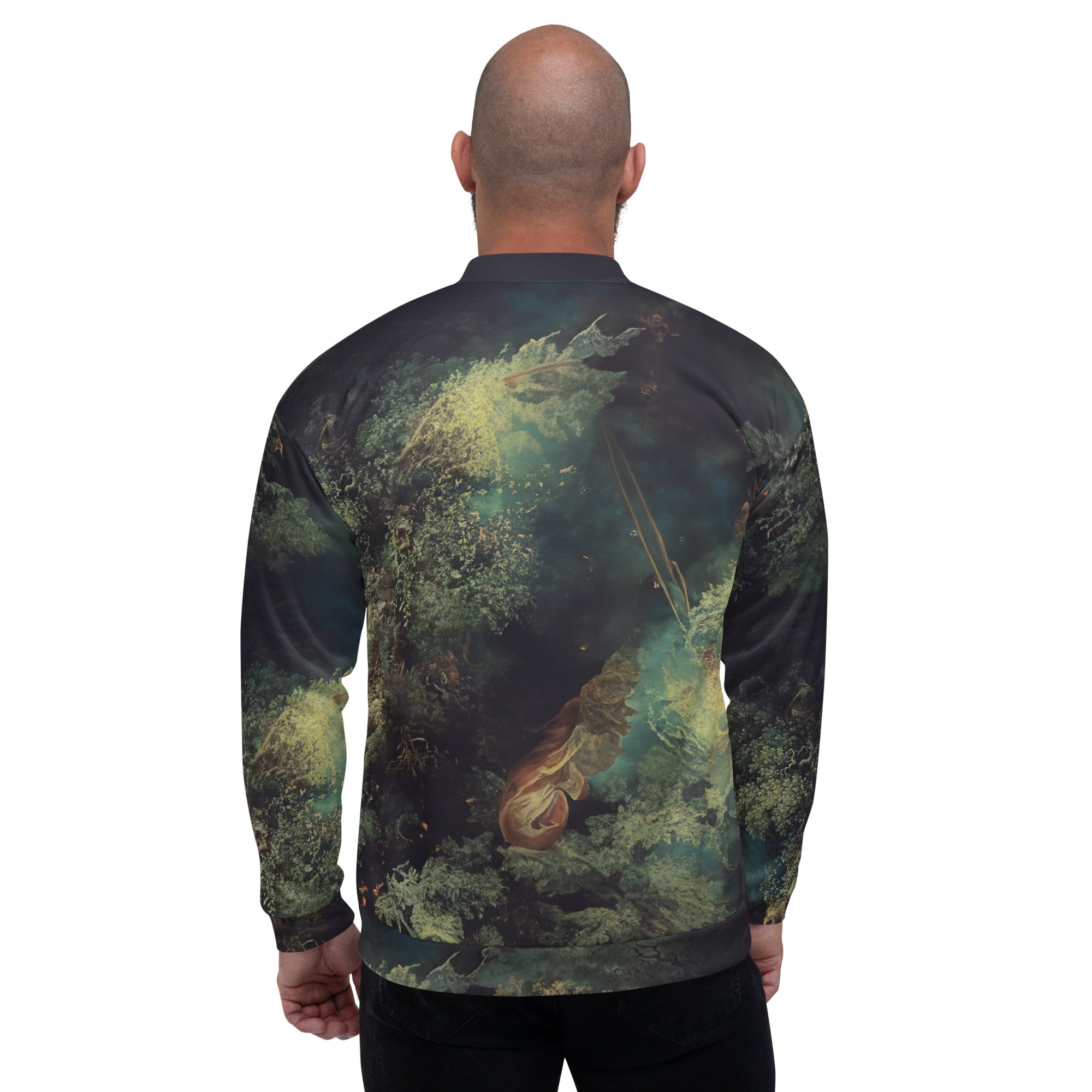 Jean-Honoré Fragonard 'The Swing' Famous Painting Bomberjack | Allover Print Unisex Art Bomber Jacket