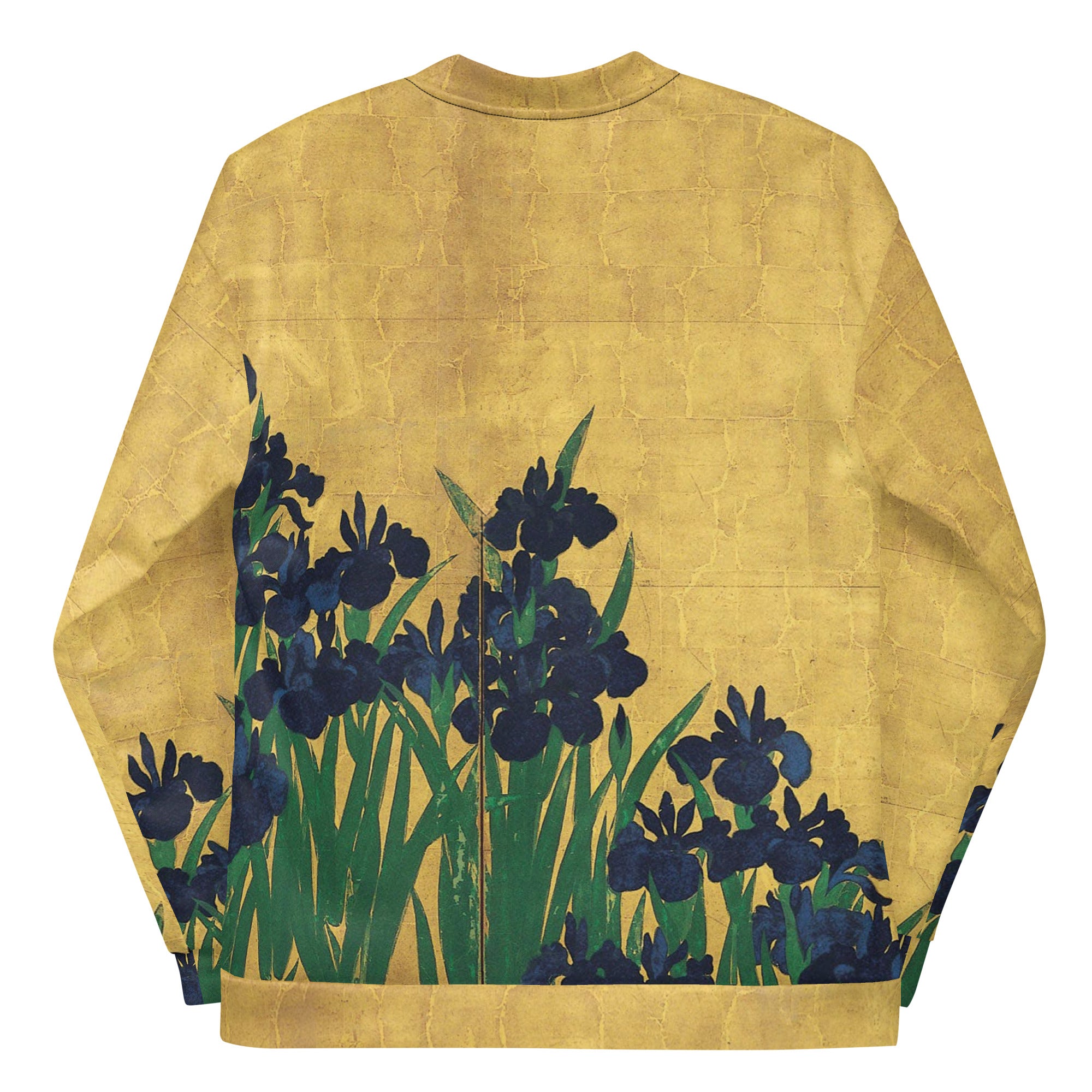 Bomberjacke mit berühmtem Gemälde „Iris“ von Ogata Kōrin | Bomberjacke mit Allover-Print, Unisex