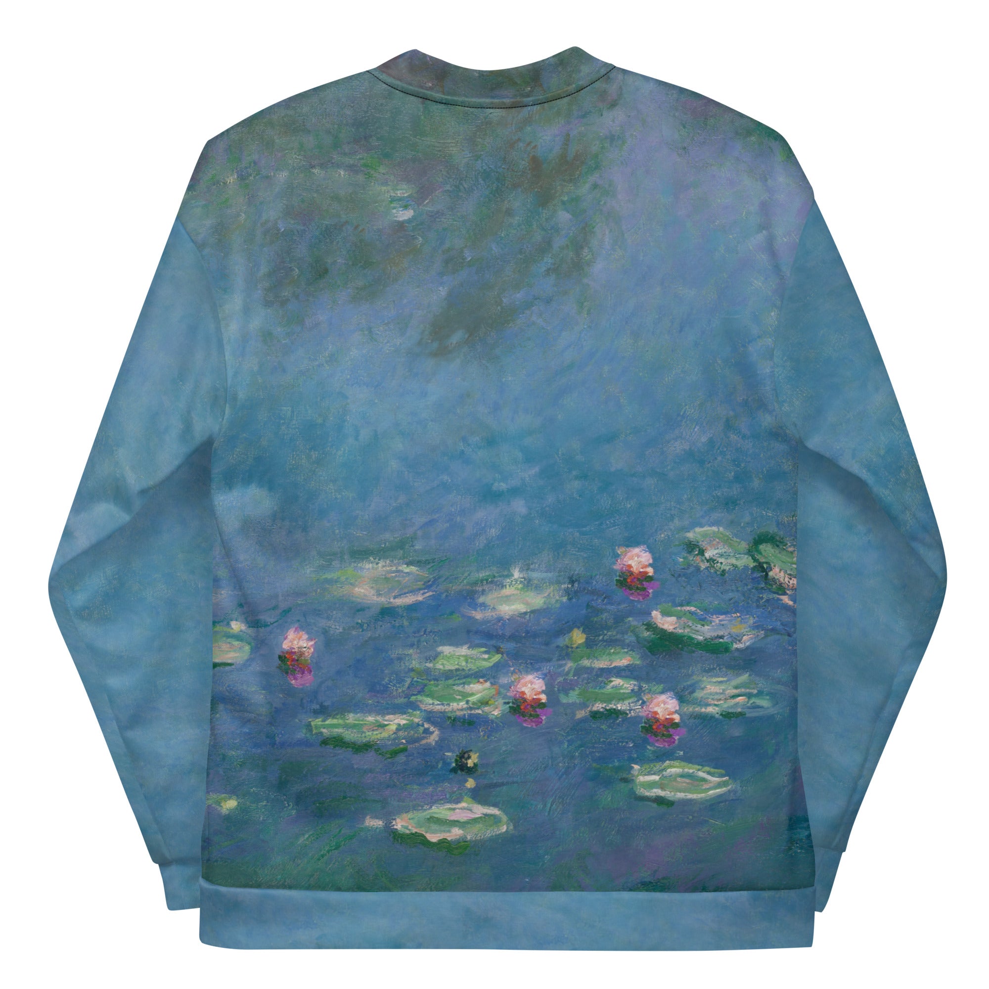 Bomberjacke mit berühmtem Gemälde „Seerosen“ von Claude Monet | Bomberjacke mit Allover-Print, Unisex