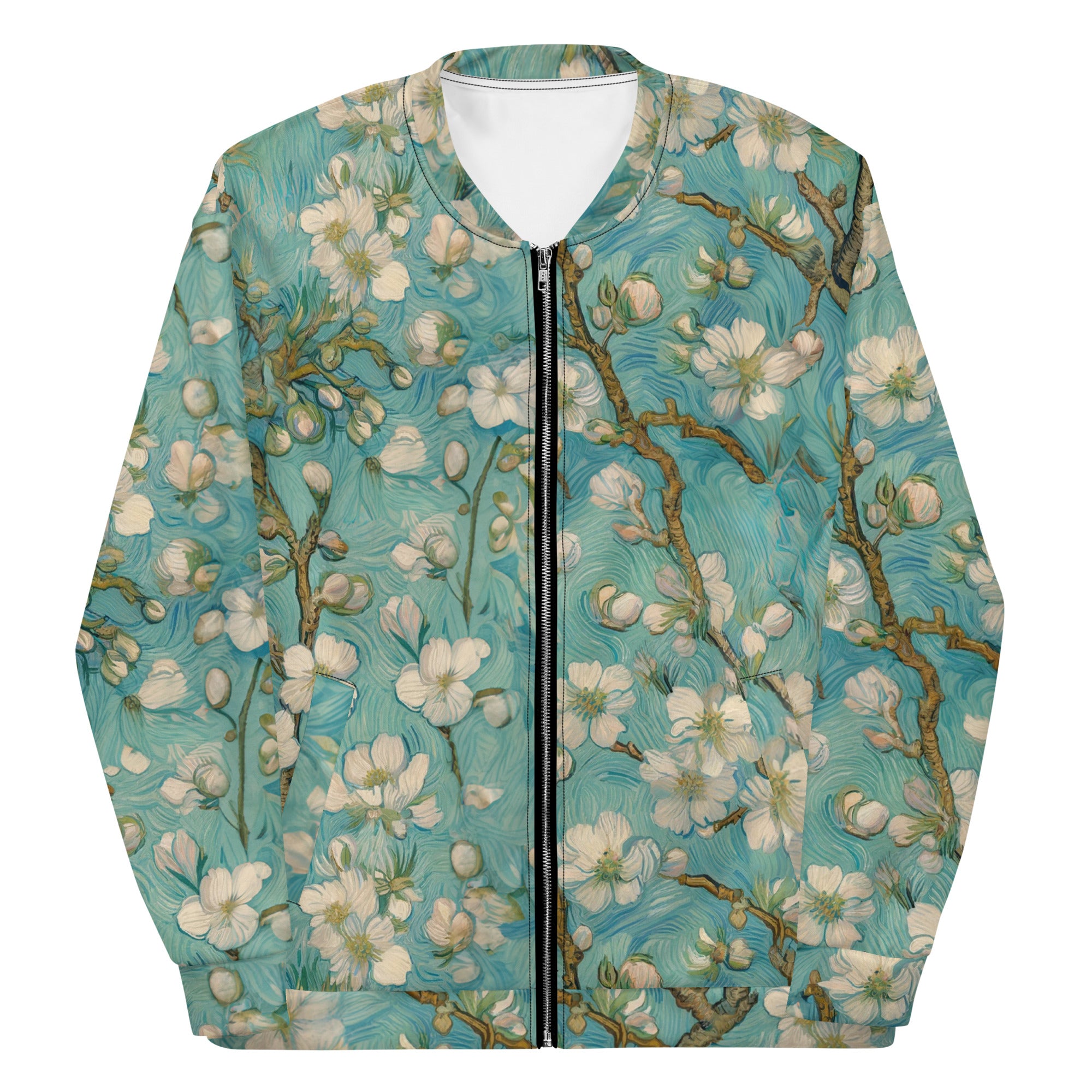 Vincent van Gogh 'Almond Blossom' Famous Painting Bomberjack | Allover Print Unisex Art Bomber Jacket