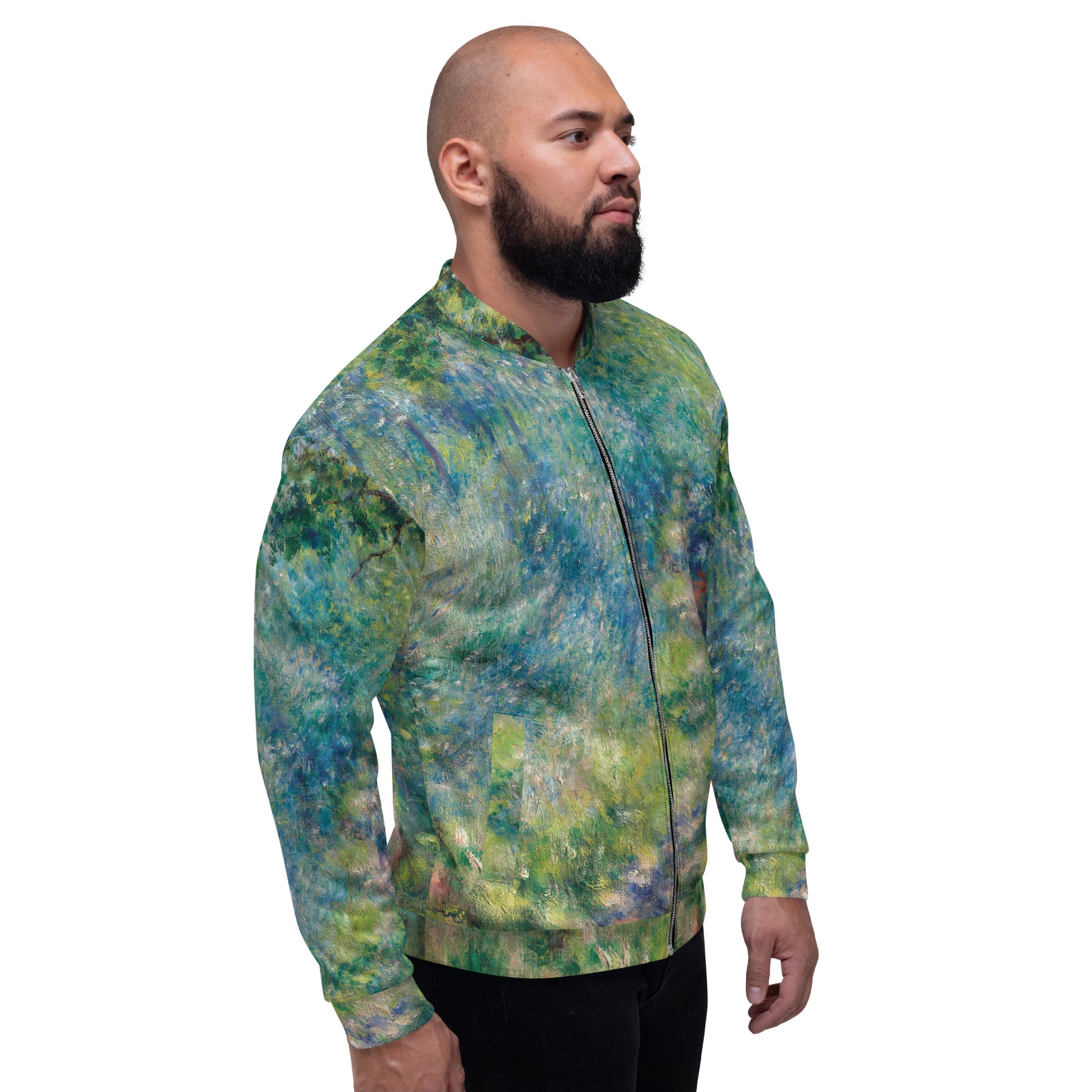 Pierre-Auguste Renoir 'Path in the Forest' Famous Painting Bomberjack | Allover Print Unisex Art Bomber Jacket