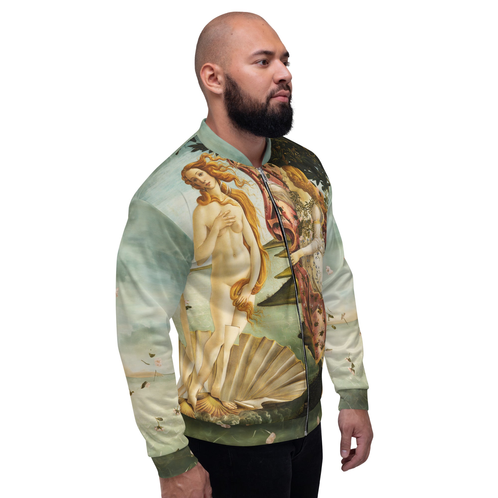 Bomberjacke mit berühmtem Gemälde „Primavera“ von Sandro Botticelli | Bomberjacke mit Allover-Print, Unisex