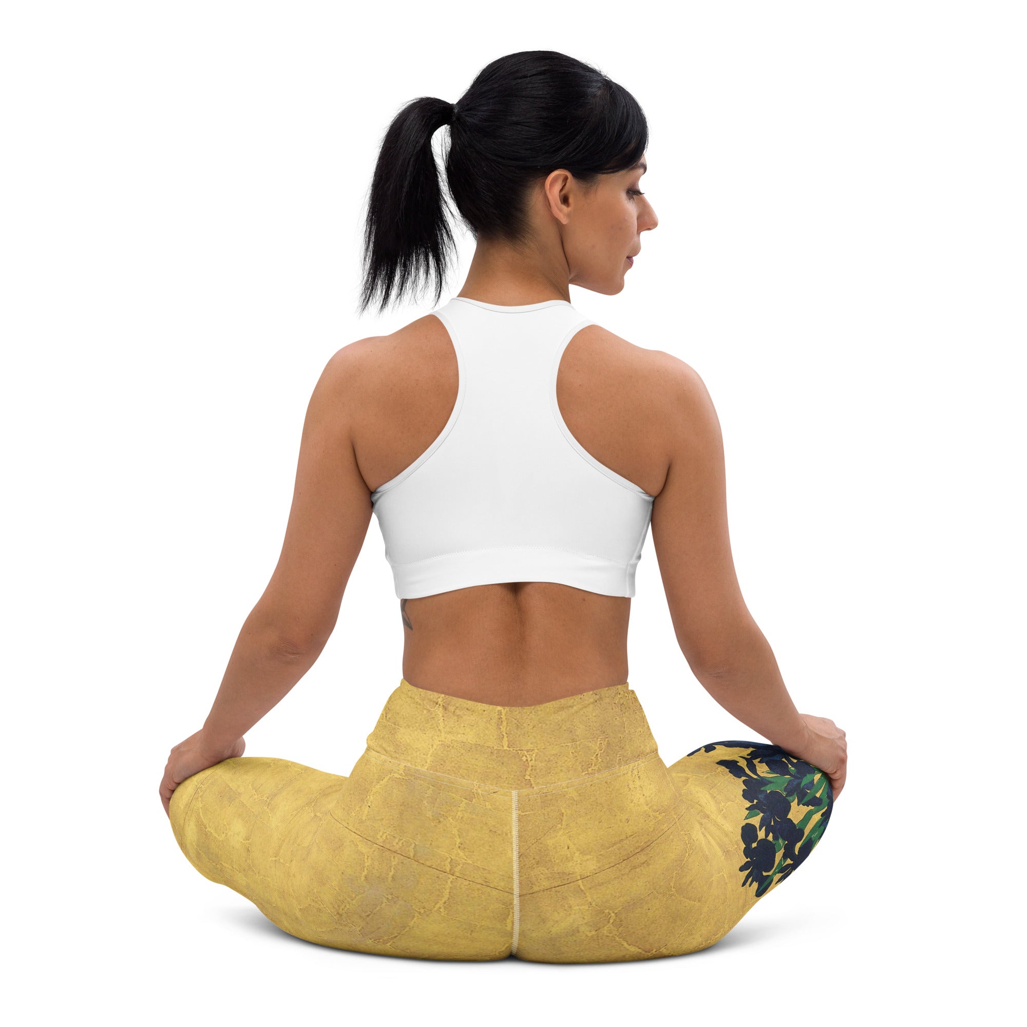 Ogata Kōrin ‘Irises’ Famous Painting Yoga Leggings | Premium Art Yoga Leggings