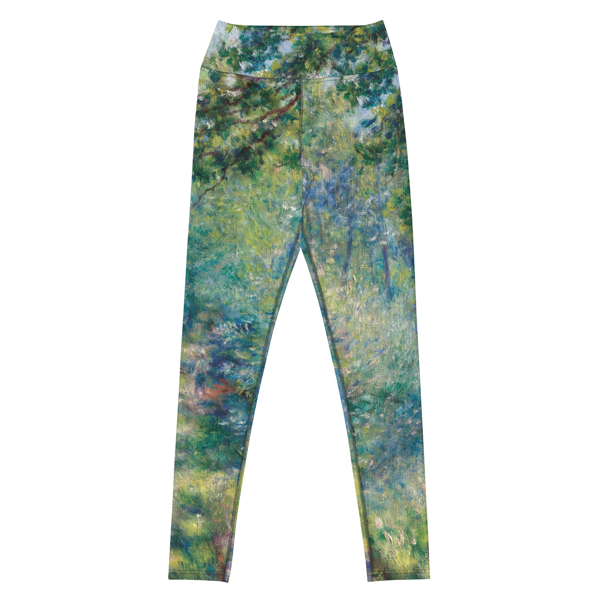 Pierre-Auguste Renoir 'Path in the Forest' Famous Painting Yoga Leggings | Premium Art Yoga Leggings