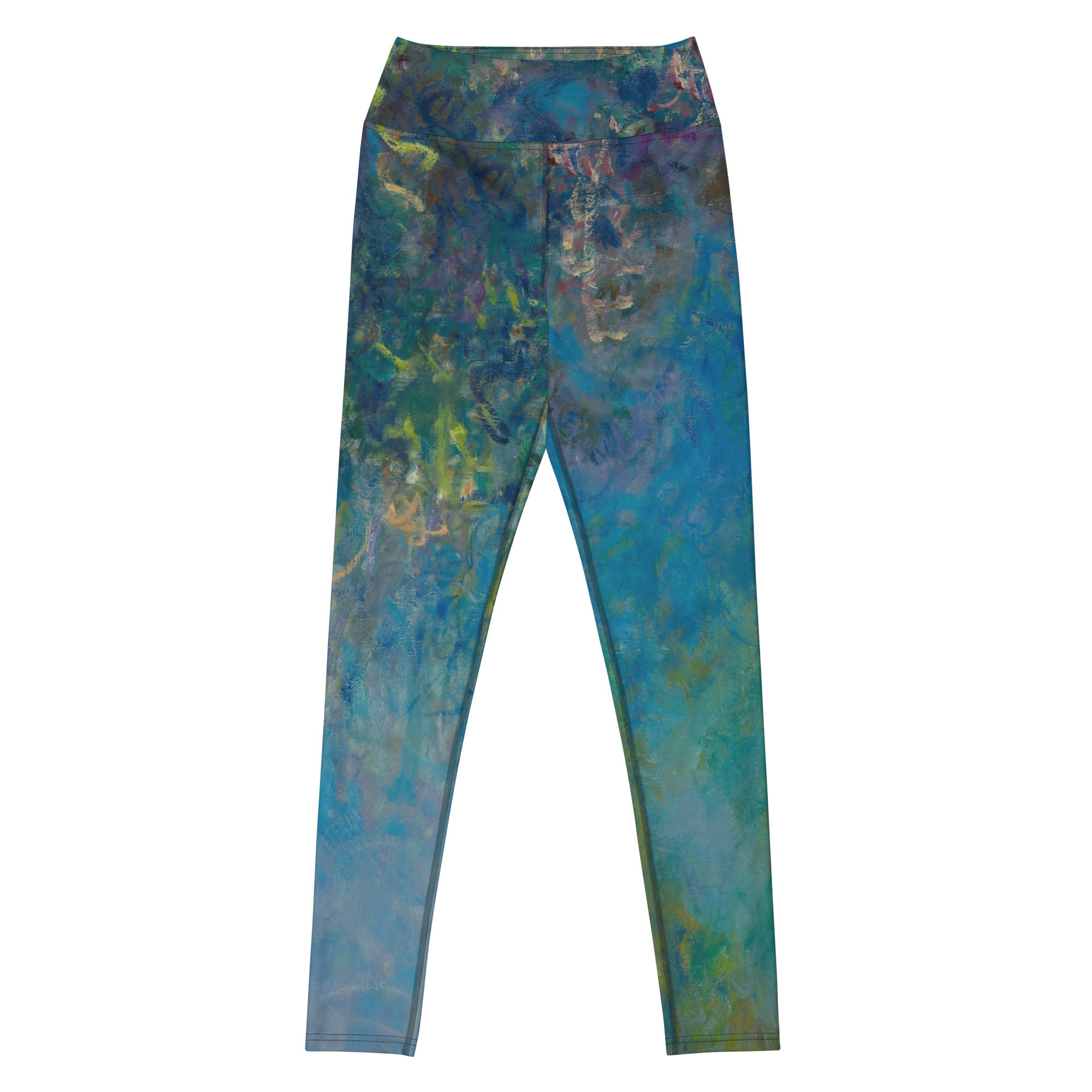Claude Monet 'Wisteria' Famous Painting Yoga Leggings | Premium Art Yoga Leggings