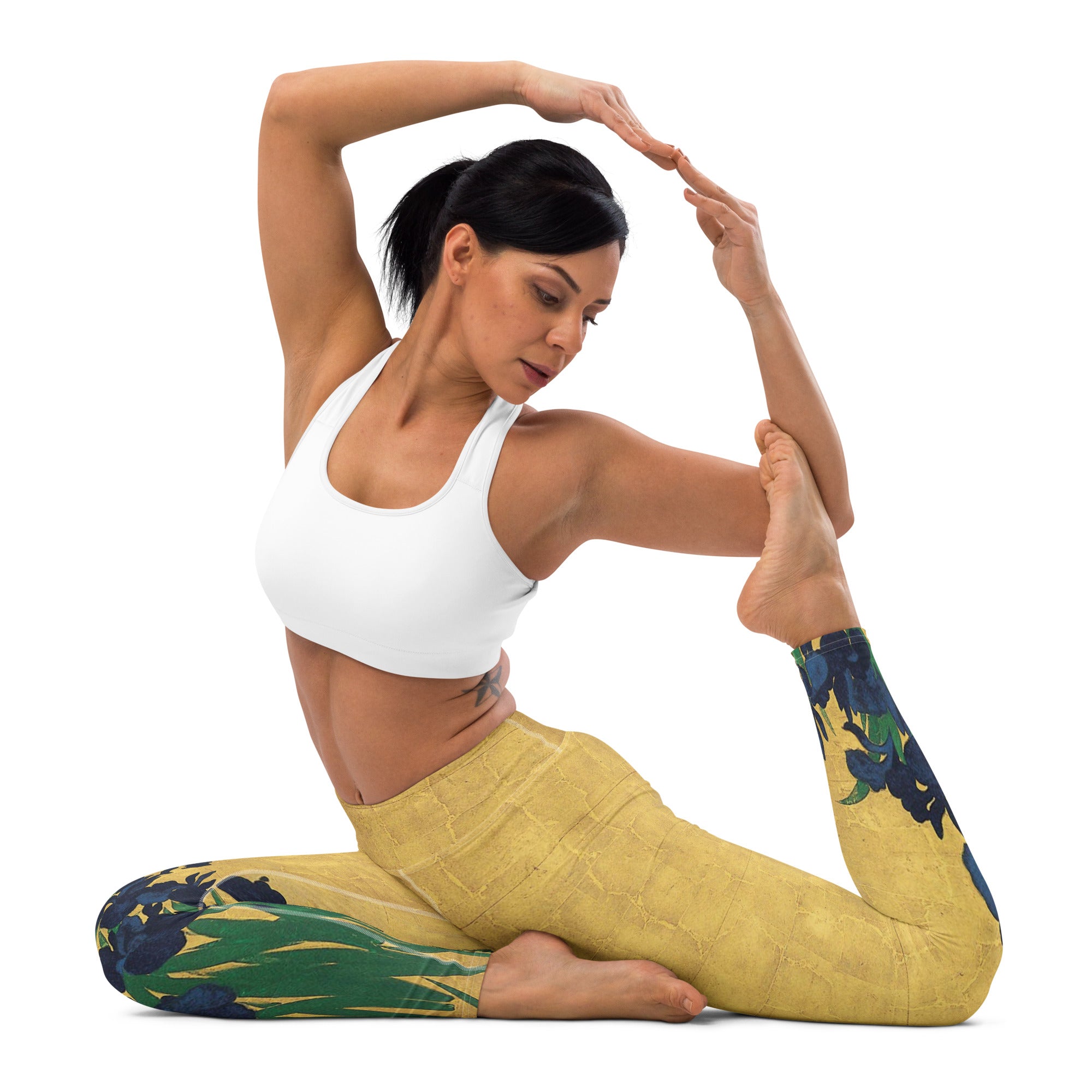 Ogata Kōrin 'Iris' Berühmtes Gemälde Yoga Leggings | Premium Art Yoga Leggings