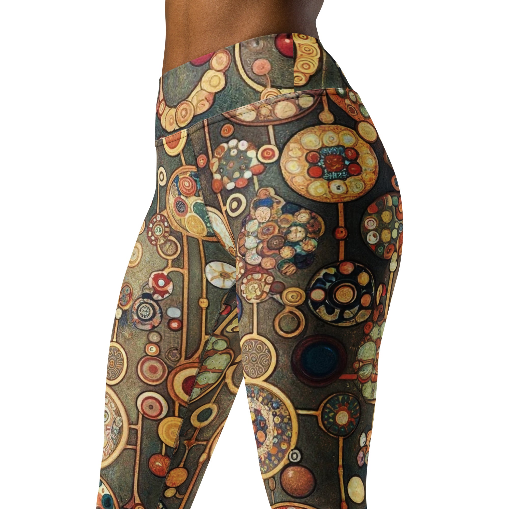 Gustav Klimt 'Apfelbaum I' berühmtes Gemälde Yoga Leggings | Premium Art Yoga Leggings