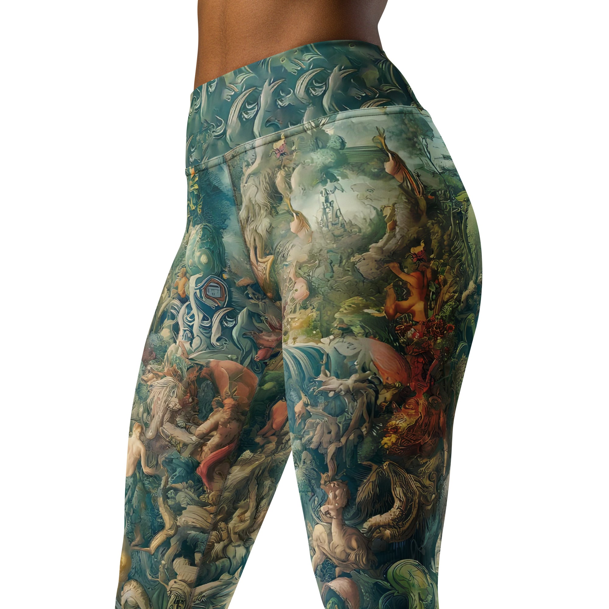 Hieronymus Bosch 'Der Garten der Lüste' Berühmtes Gemälde Yoga Leggings | Premium Art Yoga Leggings