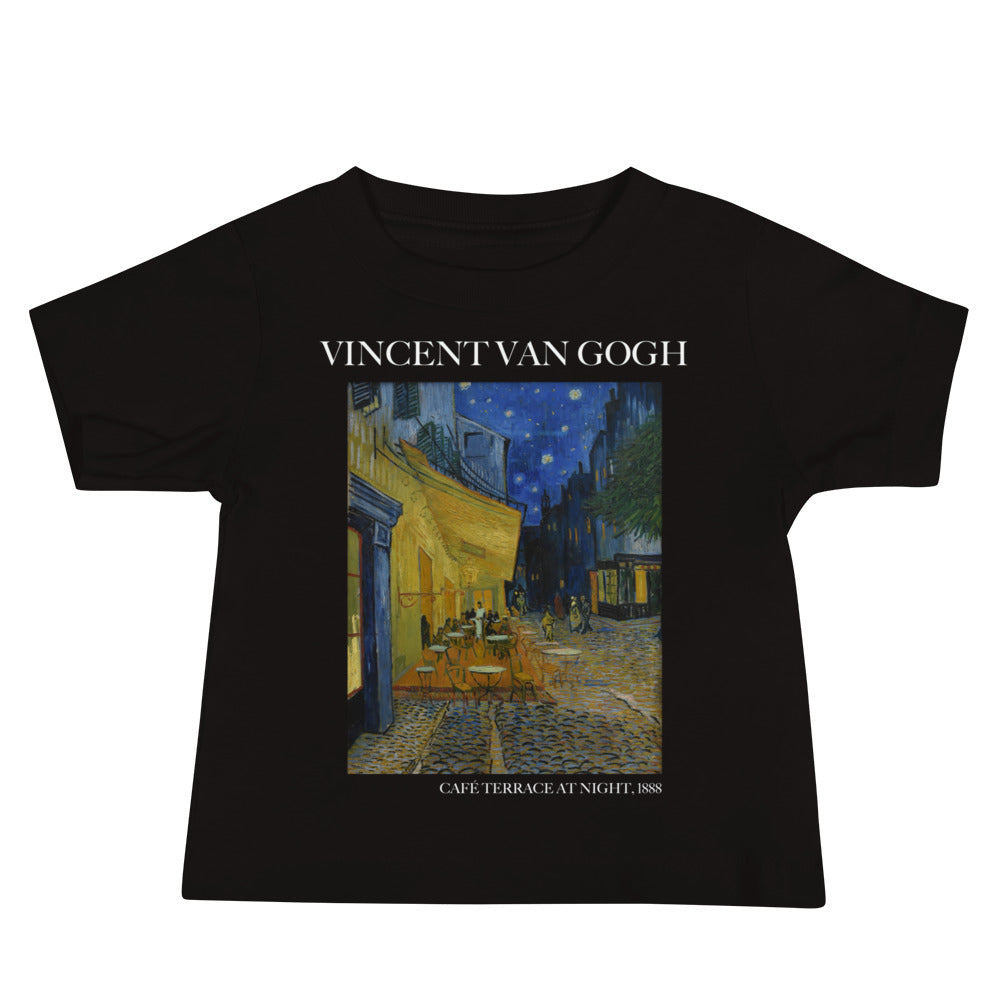 Vincent van Gogh 'Café Terrace at Night' Famous Painting Baby Staple T-Shirt | Premium Baby Art Tee