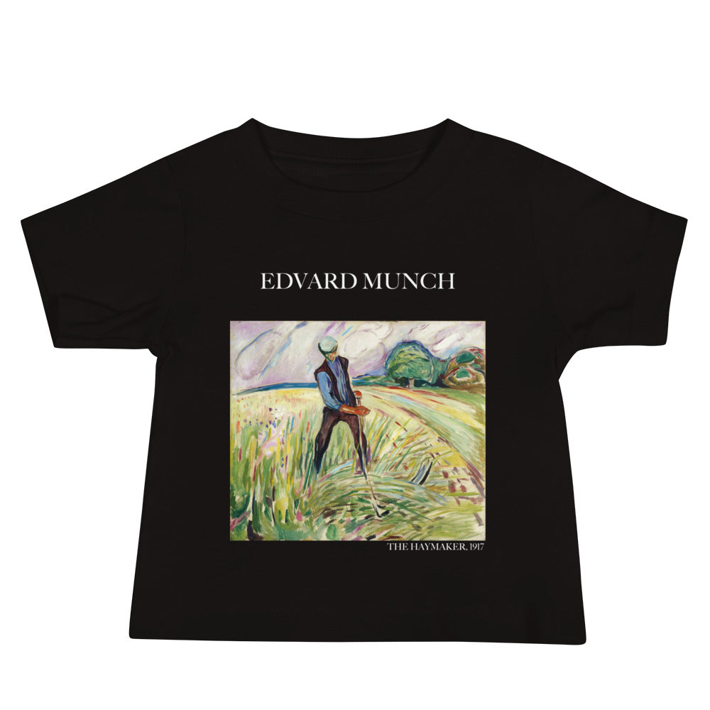 Edvard Munch „Der Heumacher“ Berühmtes Gemälde Baby Basic T-Shirt | Premium Baby Art T-Shirt