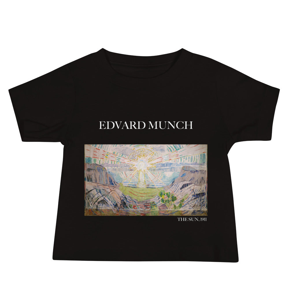 Edvard Munch „Die Sonne“ Berühmtes Gemälde Baby Basic T-Shirt | Premium Baby Art T-Shirt