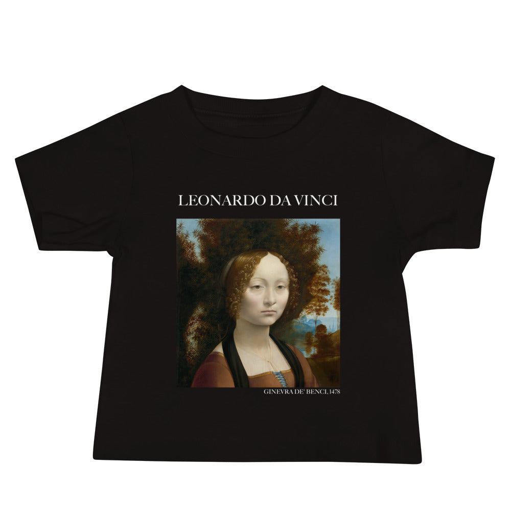 Leonardo da Vinci 'Ginevra de' Benci' Famous Painting Baby Staple T-Shirt | Premium Baby Art Tee