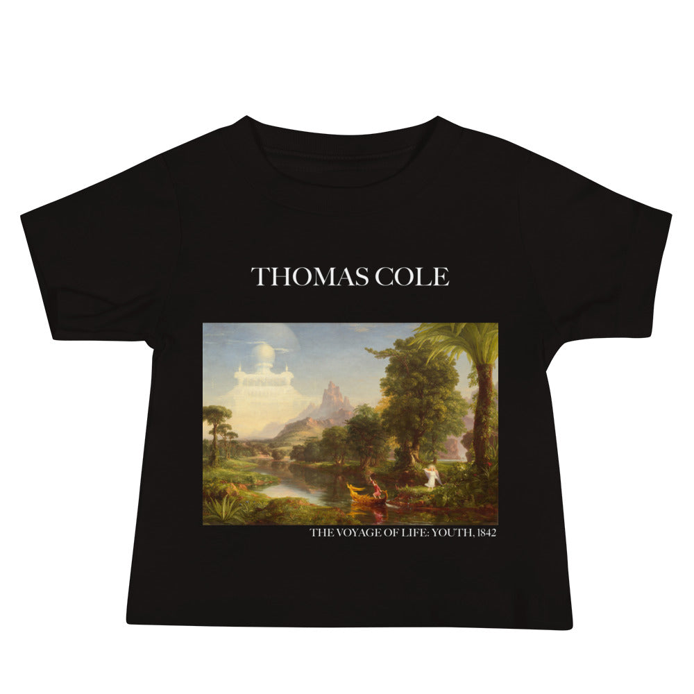 Thomas Cole „Die Reise des Lebens: Jugend“ Berühmtes Gemälde Baby-T-Shirt | Premium Baby Art T-Shirt