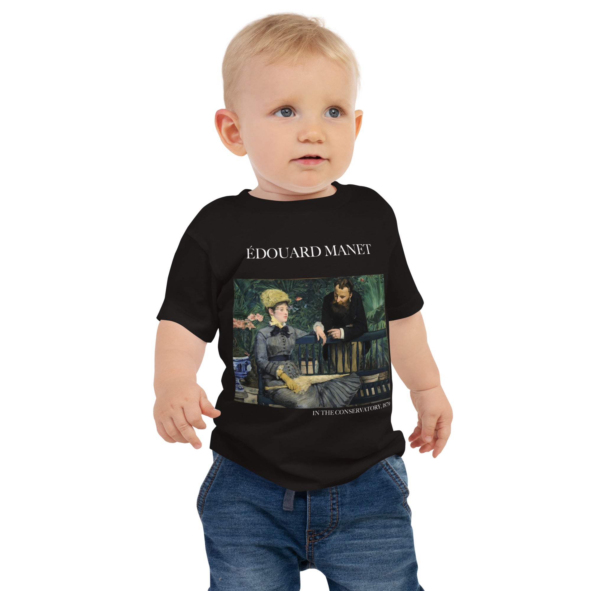 Édouard Manet 'In the Conservatory' Famous Painting Baby Staple T-Shirt | Premium Baby Art Tee