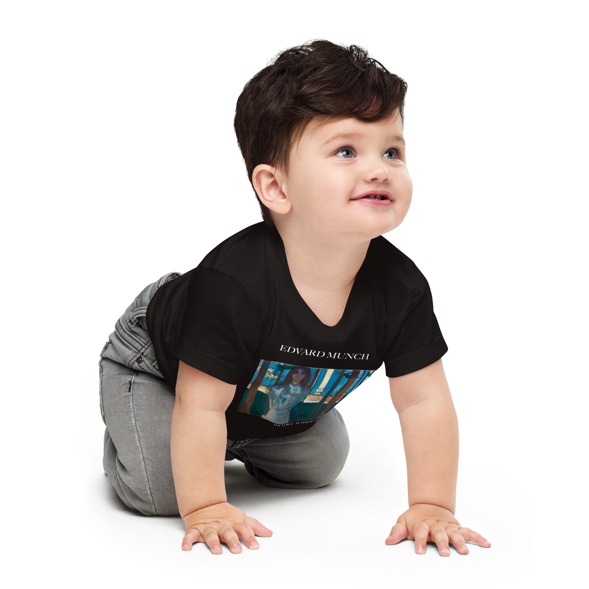 Edvard Munch „Die Stimme, Sommernacht“ Berühmtes Gemälde Baby-T-Shirt | Premium Baby Art T-Shirt