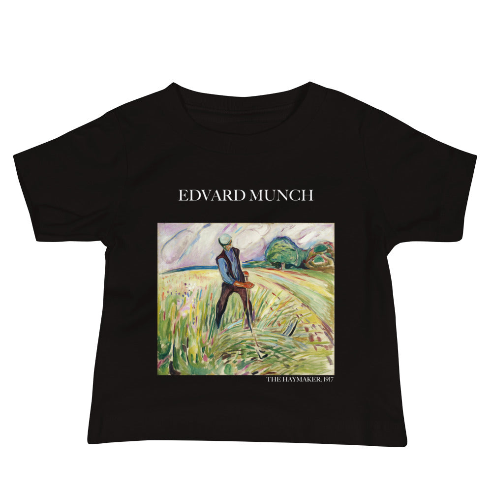 Edvard Munch 'The Haymaker' Famous Painting Baby Staple T-Shirt | Premium Baby Art Tee