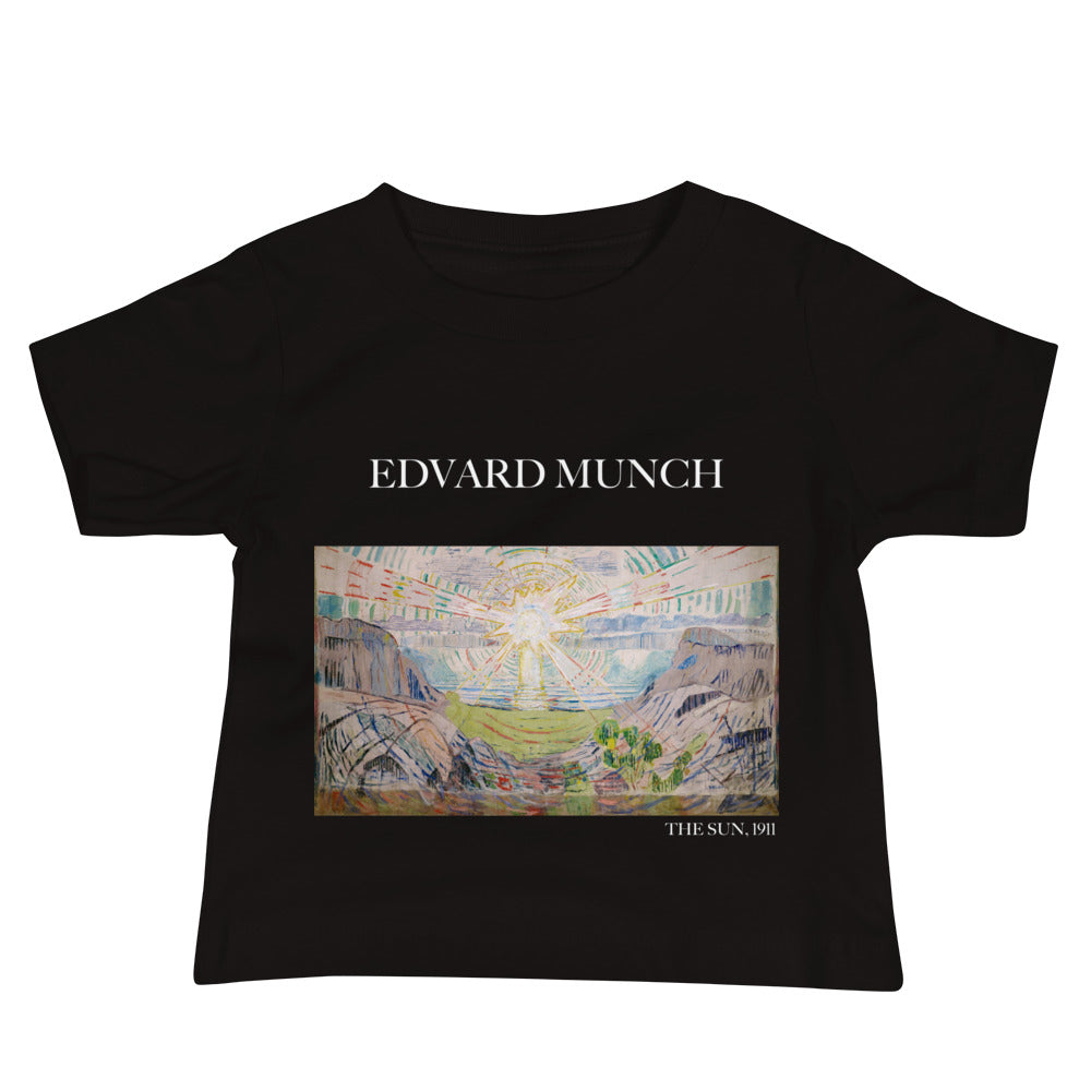 Edvard Munch „Die Sonne“ Berühmtes Gemälde Baby Basic T-Shirt | Premium Baby Art T-Shirt